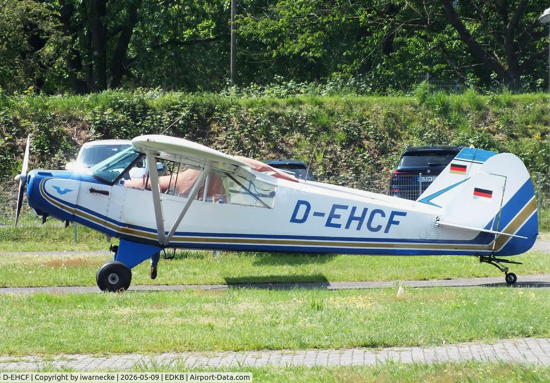 Aircraft D-EHCF, 1954 Piper PA-18-95 Super Cub, c/n 18-3190, Piper PA-18-95 Super Cub at Bonn-Hangelar airfield '2605, at EDKB, photo by iwarnecke