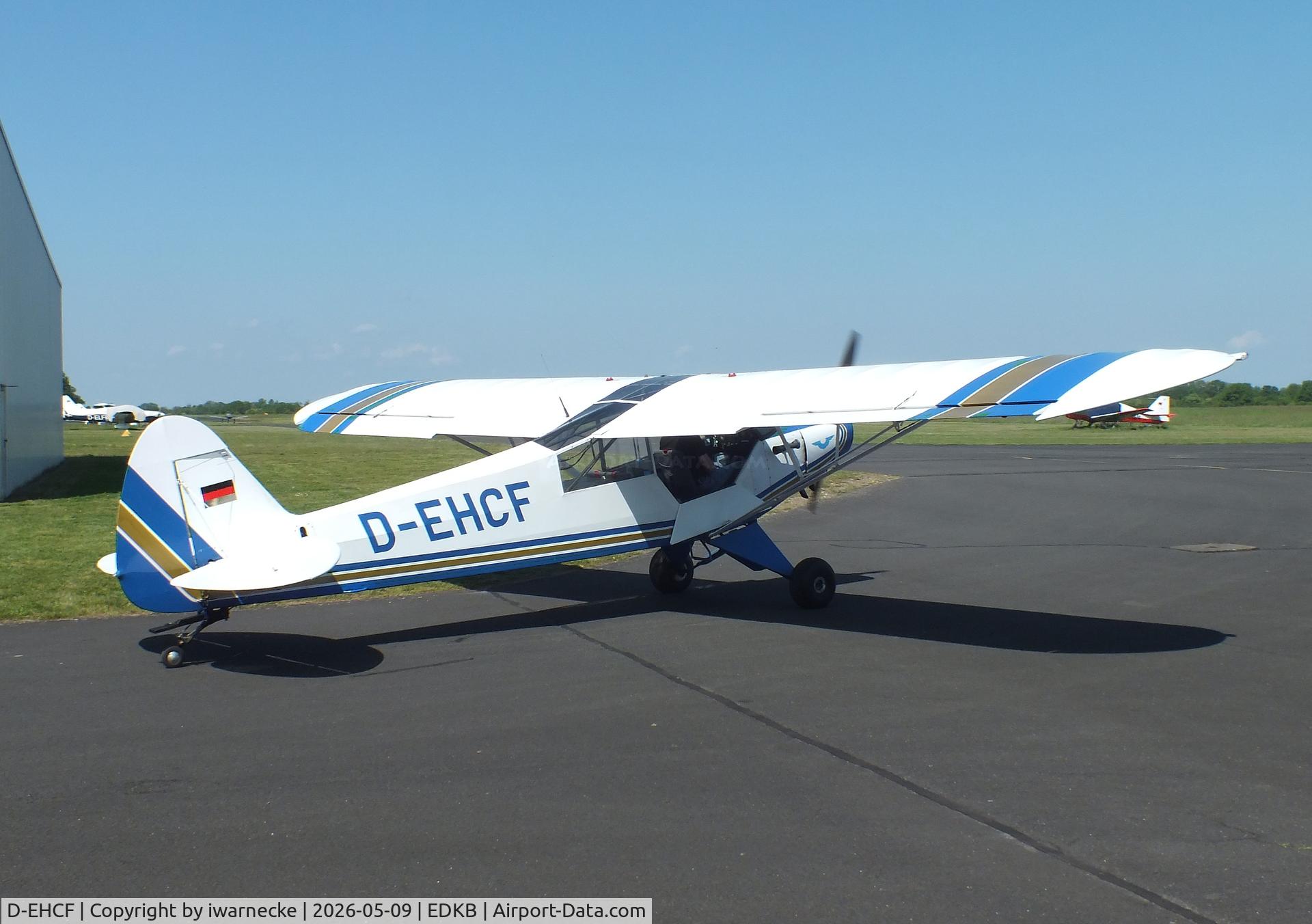 Aircraft D-EHCF, 1954 Piper PA-18-95 Super Cub, c/n 18-3190, Piper PA-18-95 Super Cub at Bonn-Hangelar airfield '2605, at EDKB, photo by iwarnecke