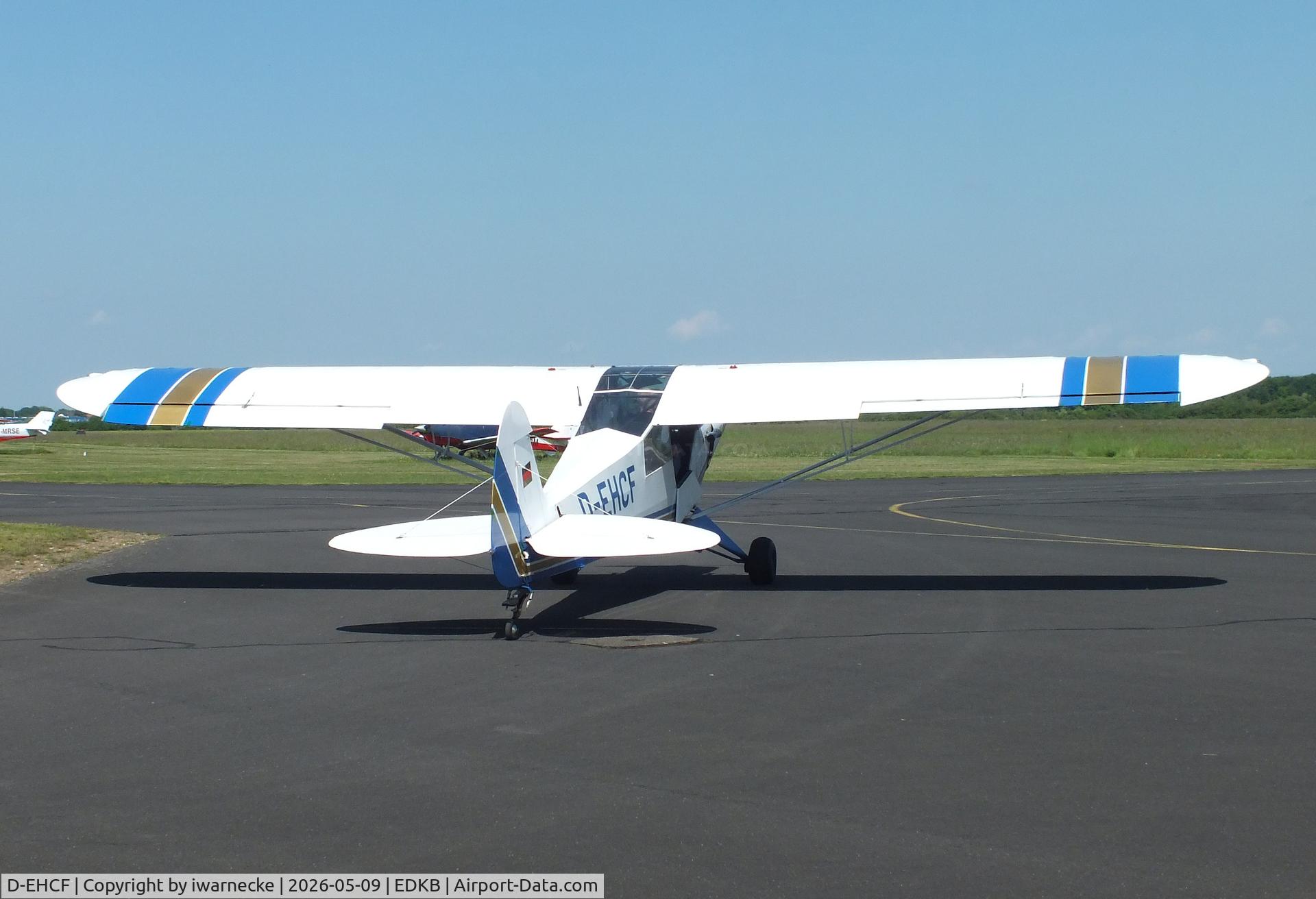 Aircraft D-EHCF, 1954 Piper PA-18-95 Super Cub, c/n 18-3190, Piper PA-18-95 Super Cub at Bonn-Hangelar airfield '2605, at EDKB, photo by iwarnecke