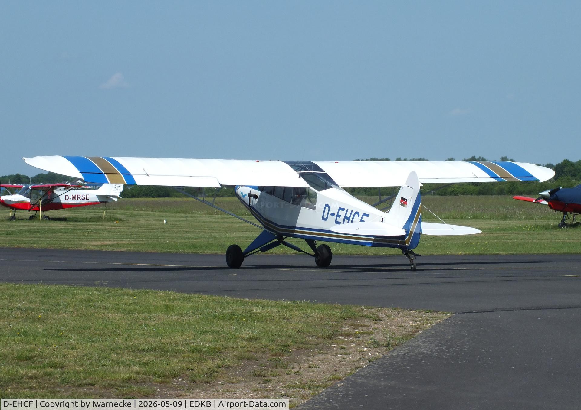 Aircraft D-EHCF, 1954 Piper PA-18-95 Super Cub, c/n 18-3190, Piper PA-18-95 Super Cub at Bonn-Hangelar airfield '2605, at EDKB, photo by iwarnecke