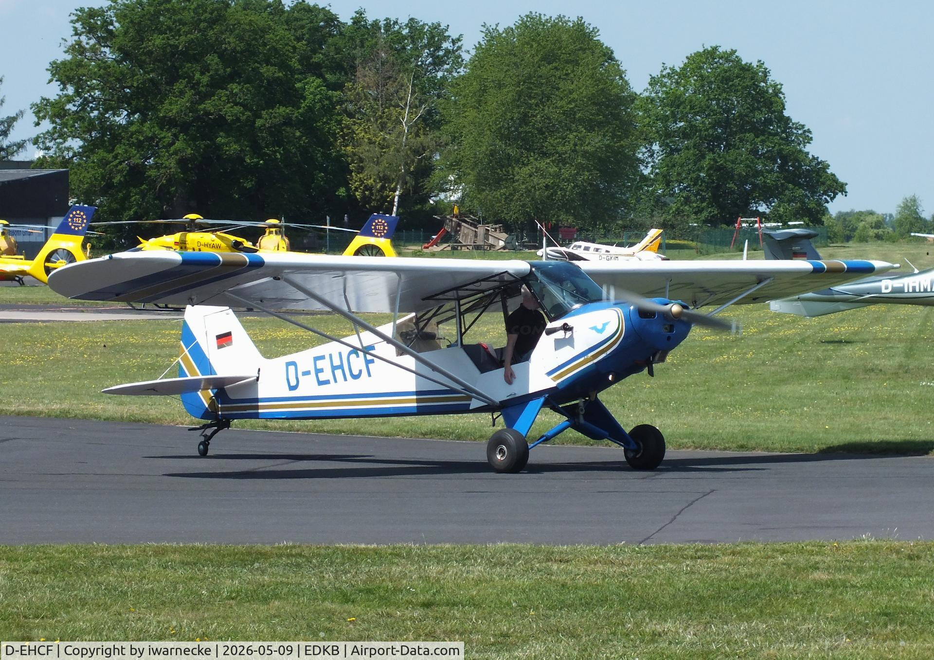 Aircraft D-EHCF, 1954 Piper PA-18-95 Super Cub, c/n 18-3190, Piper PA-18-95 Super Cub at Bonn-Hangelar airfield '2605, at EDKB, photo by iwarnecke