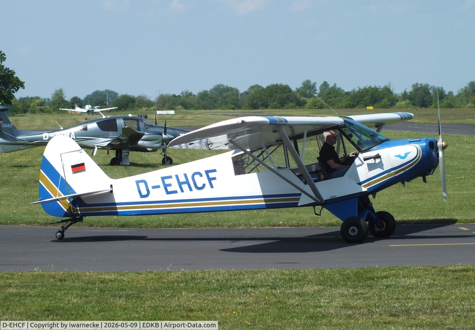 Aircraft D-EHCF, 1954 Piper PA-18-95 Super Cub, c/n 18-3190, Piper PA-18-95 Super Cub at Bonn-Hangelar airfield '2605, at EDKB, photo by iwarnecke