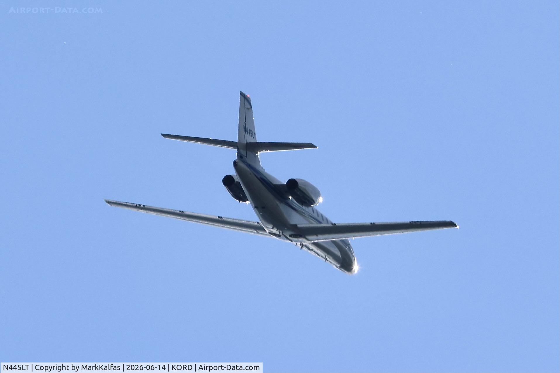 Aircraft N445LT, 2010 Cessna 680 Citation Sovereign, c/n 680-0301, C680 Lima Tango Leasing Inc Cessna 680 Citation Sovereign N445LT departing 28R KORD, at KORD, photo by MarkKalfas