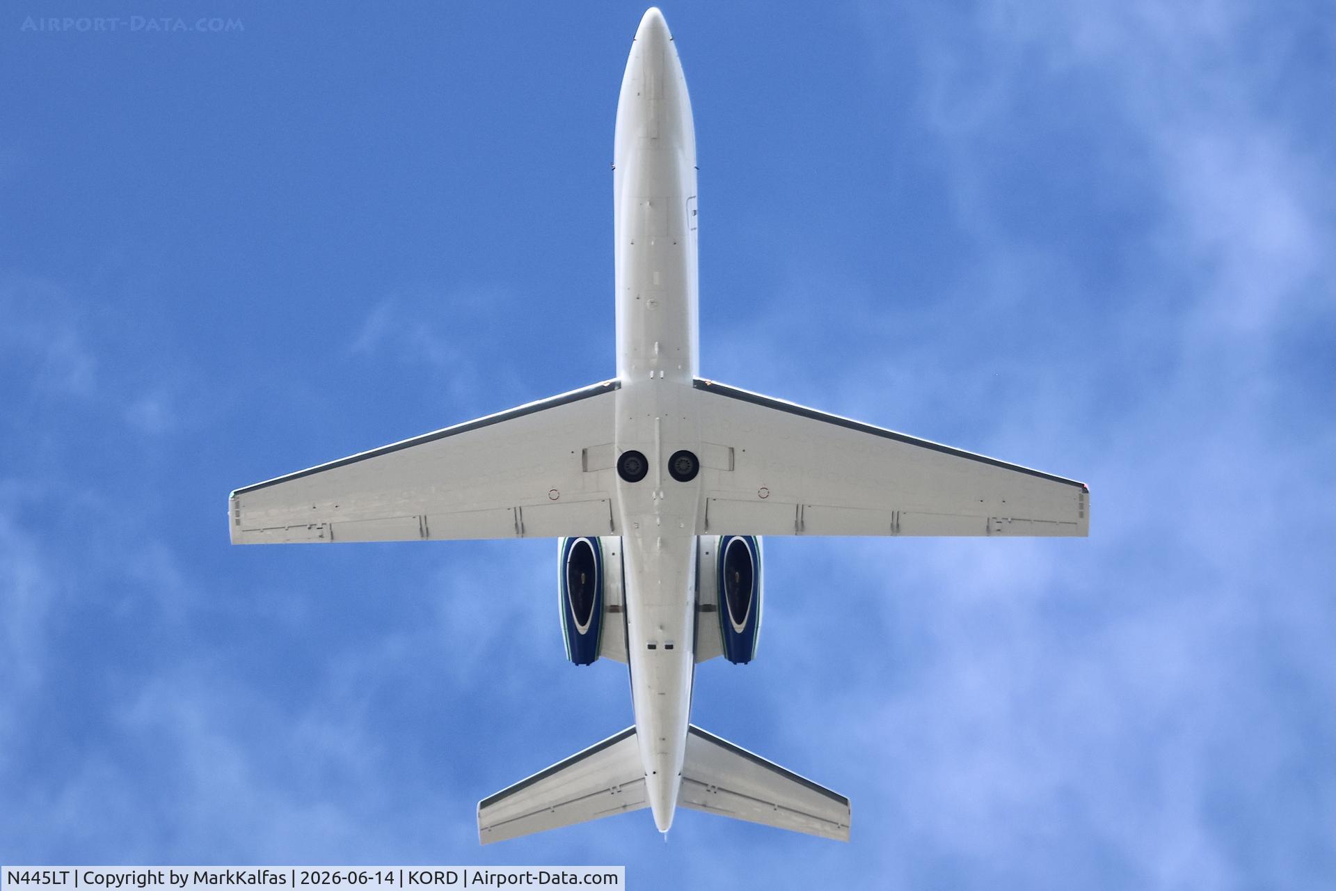 Aircraft N445LT, 2010 Cessna 680 Citation Sovereign, c/n 680-0301, C680 Lima Tango Leasing Inc Cessna 680 Citation Sovereign N445LT departing 28R KORD, at KORD, photo by MarkKalfas
