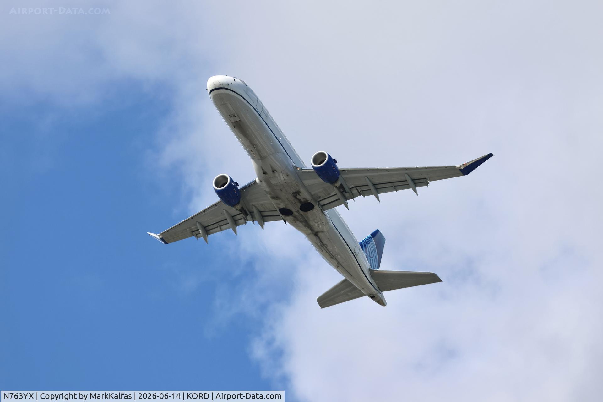 Aircraft N763YX, 2023 Embraer ERJ 175-200LR, c/n 17000944, E75L Republic Airways /United Express Embraer ERJ 175-200LR N763YX departing 28R KORD, at KORD, photo by MarkKalfas