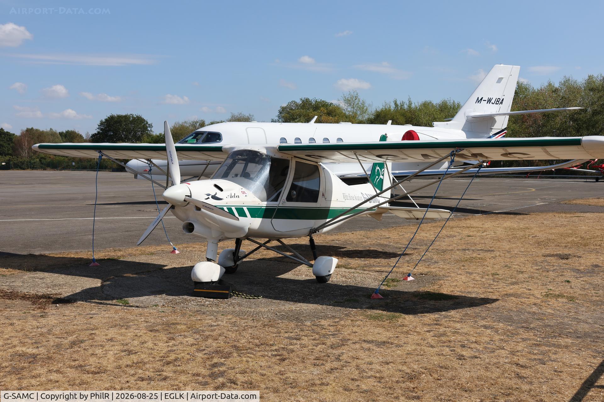 Aircraft G-SAMC, 2012 Comco Ikarus C42 FB80 Bravo, c/n 1207-7213, G-SAMC 2012 Comco Ikarus C42 FB80 Bravo Ikarus Blackbushe, at EGLK, photo by PhilR