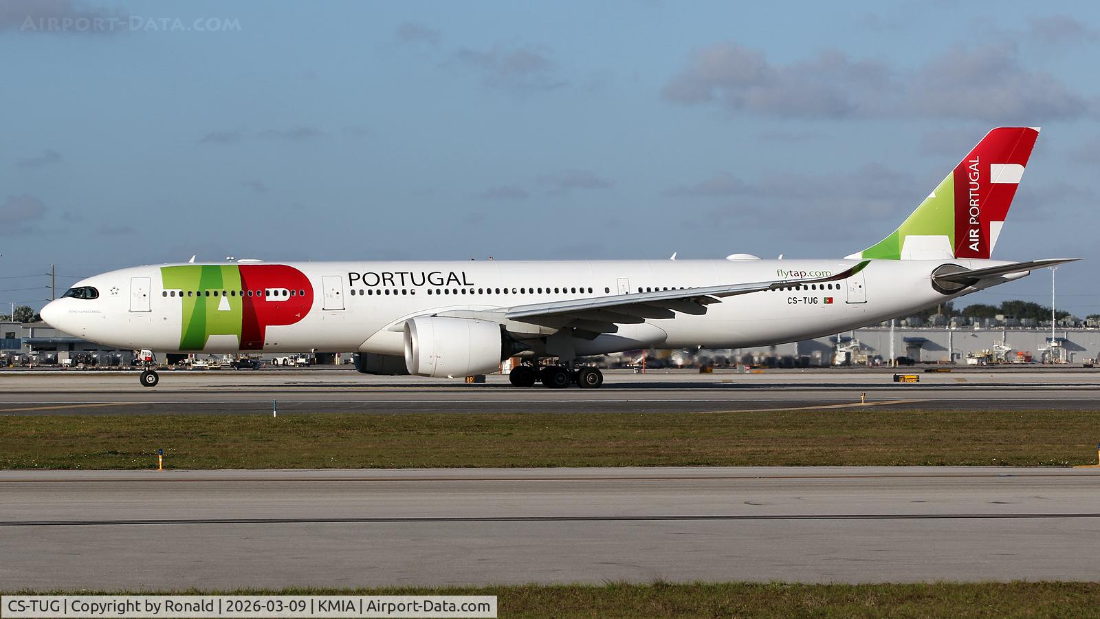 Aircraft CS-TUG, 2019 Airbus A330-941N, c/n 1904, at mia, at KMIA, photo by Ronald