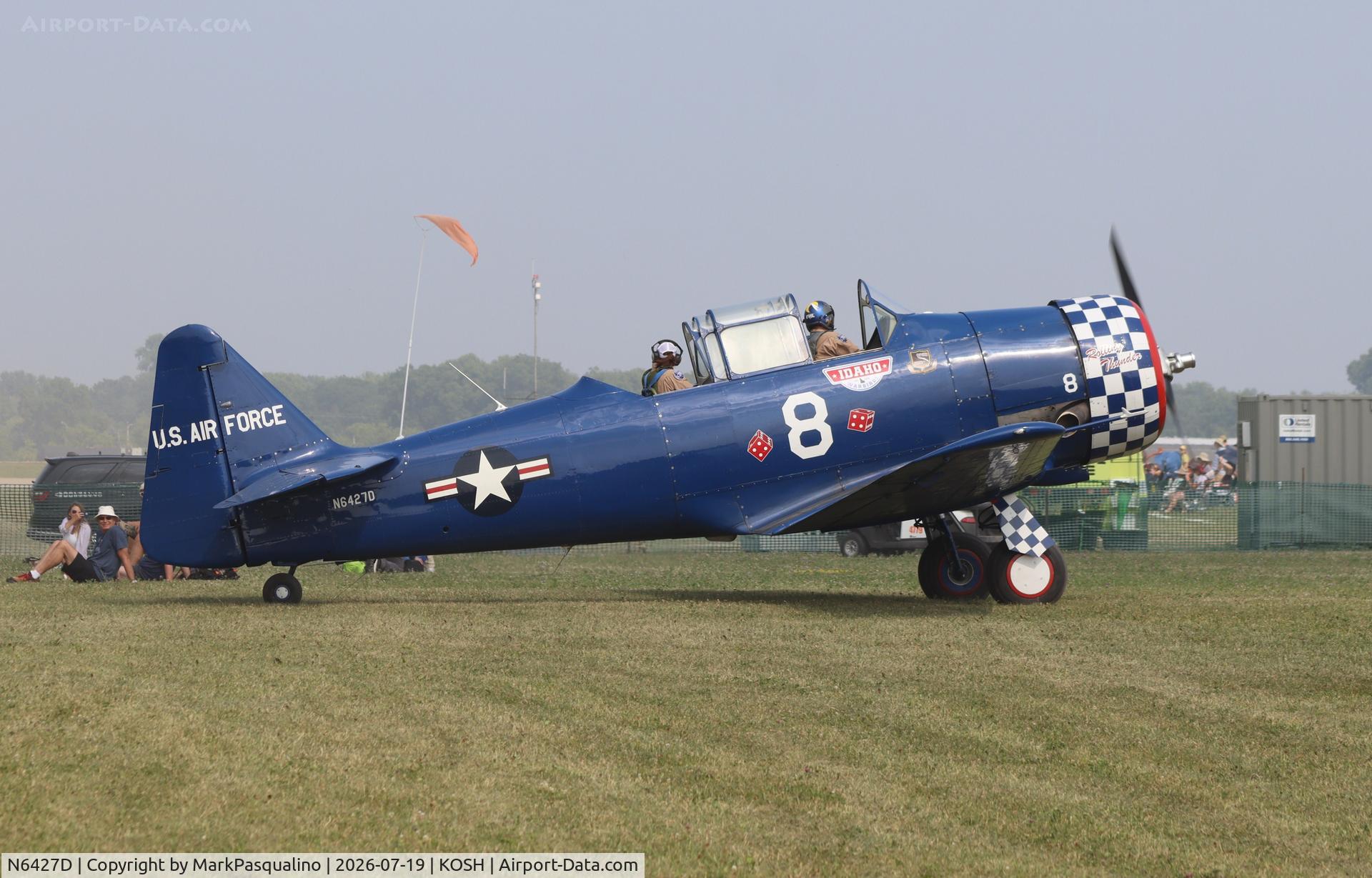 Aircraft N6427D, 1943 North American SNJ-4 Texan, c/n 88-14317, North American SNJ-4, at KOSH, photo by MarkPasqualino