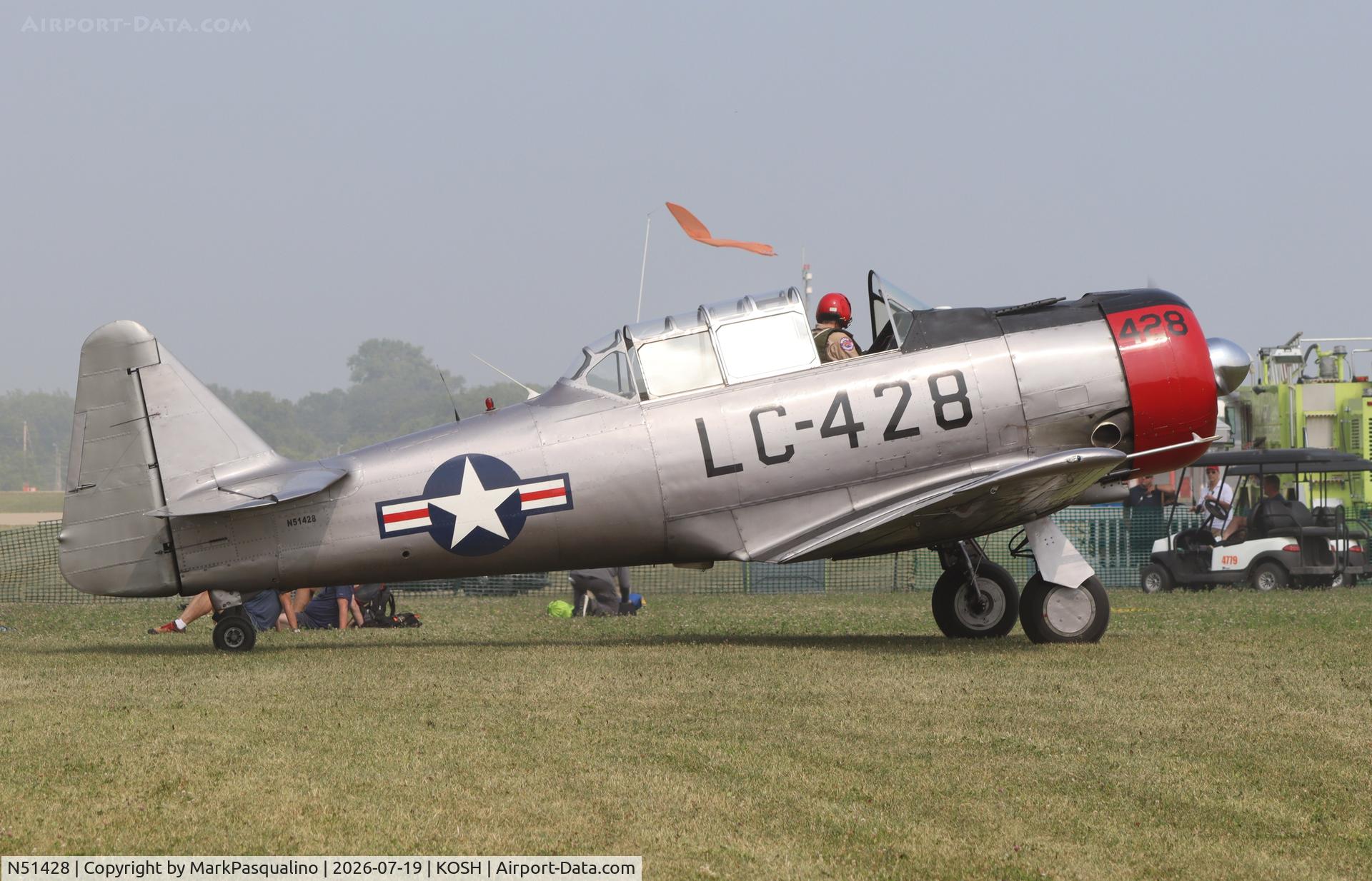 Aircraft N51428, 1957 North American AT-6C, c/n 51429, North American AT-6C, at KOSH, photo by MarkPasqualino