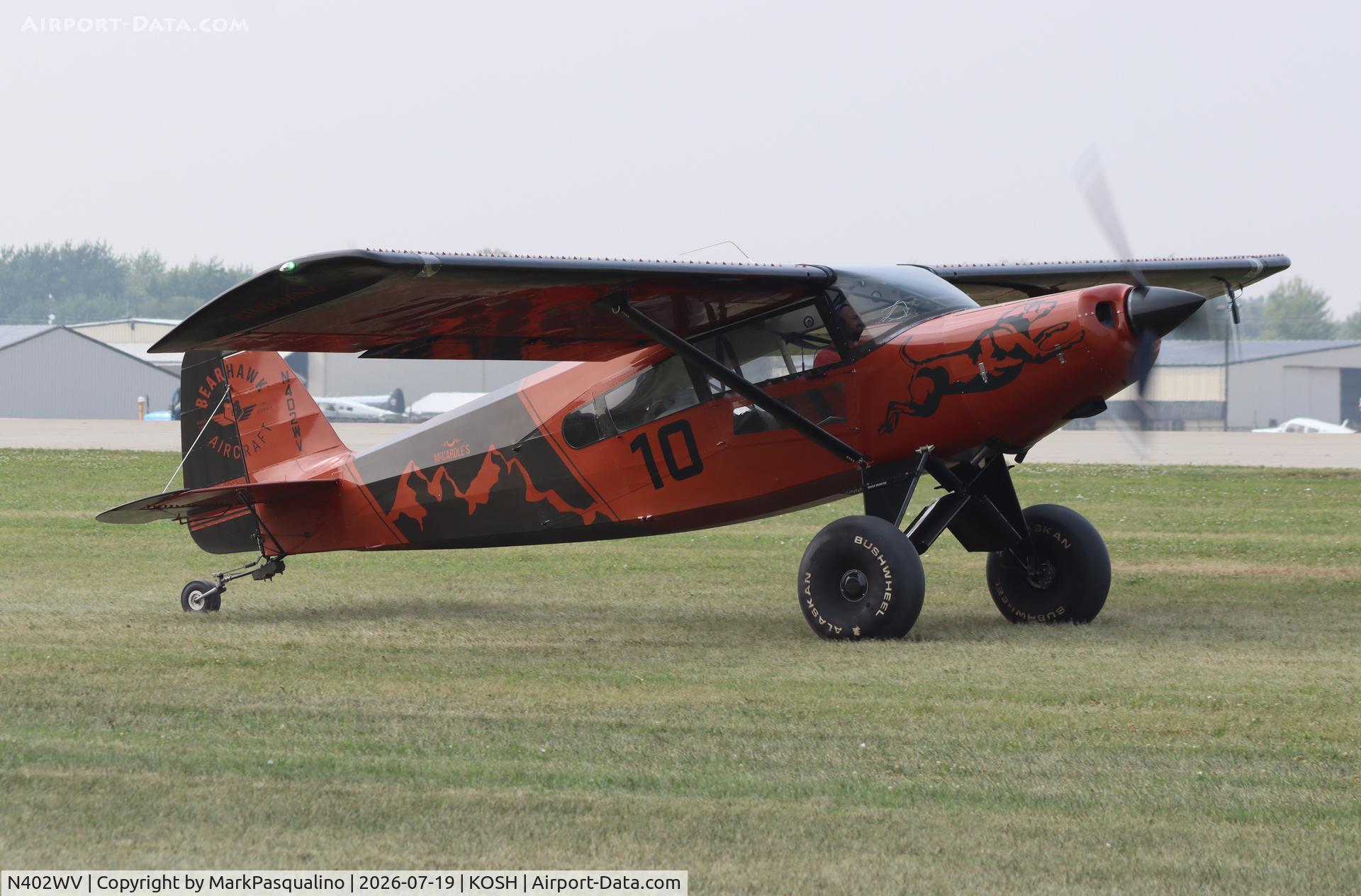 Aircraft N402WV, 2025 John Mccardle BEARHAWK FIVE, c/n M542/82-83, Bearhawk Five, at KOSH, photo by MarkPasqualino