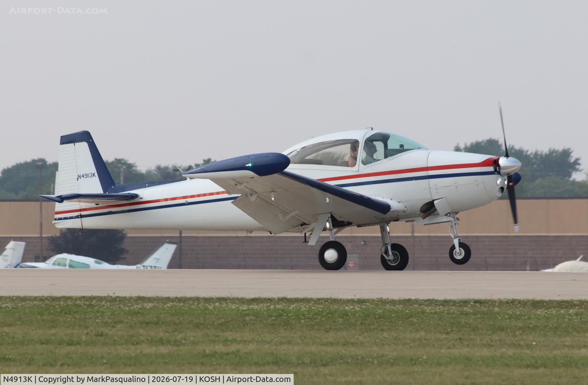Aircraft N4913K, 1949 Ryan Navion A, c/n NAV-4-1913, Ryan Navion A, at KOSH, photo by MarkPasqualino