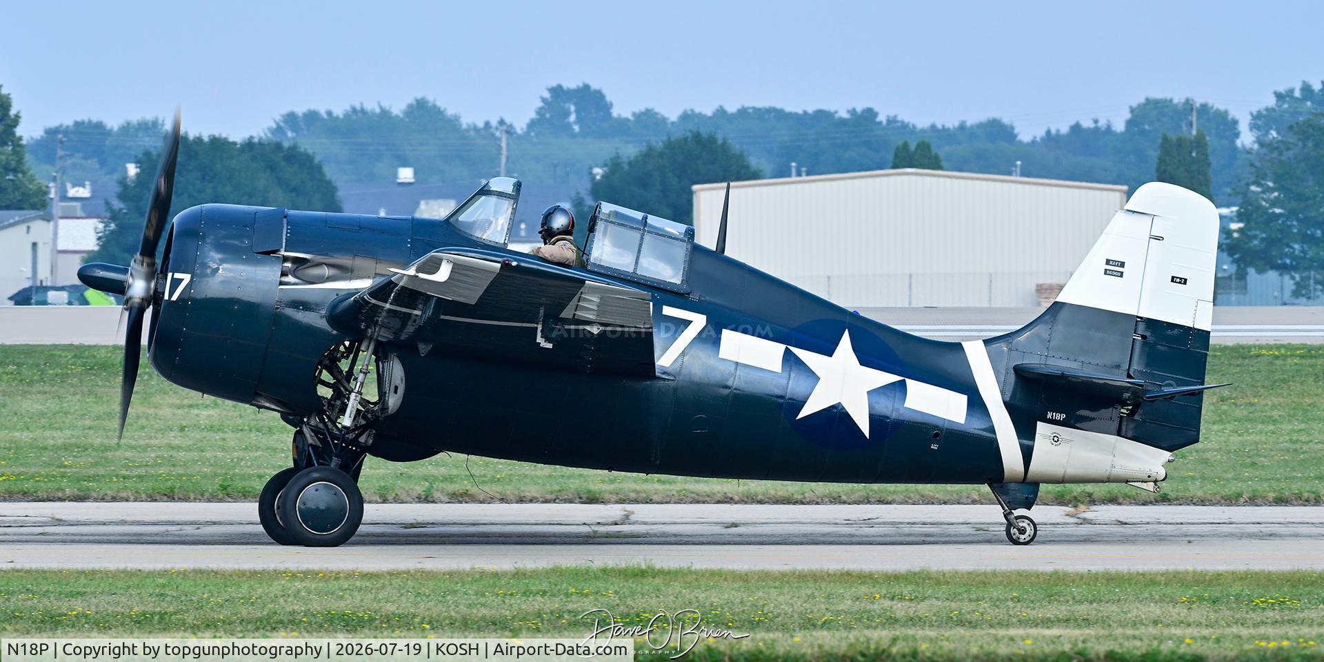 Aircraft N18P, General Motors (Grumman) FM-2 Wildcat, c/n 6014, Oshkosh 26, at KOSH, photo by topgunphotography