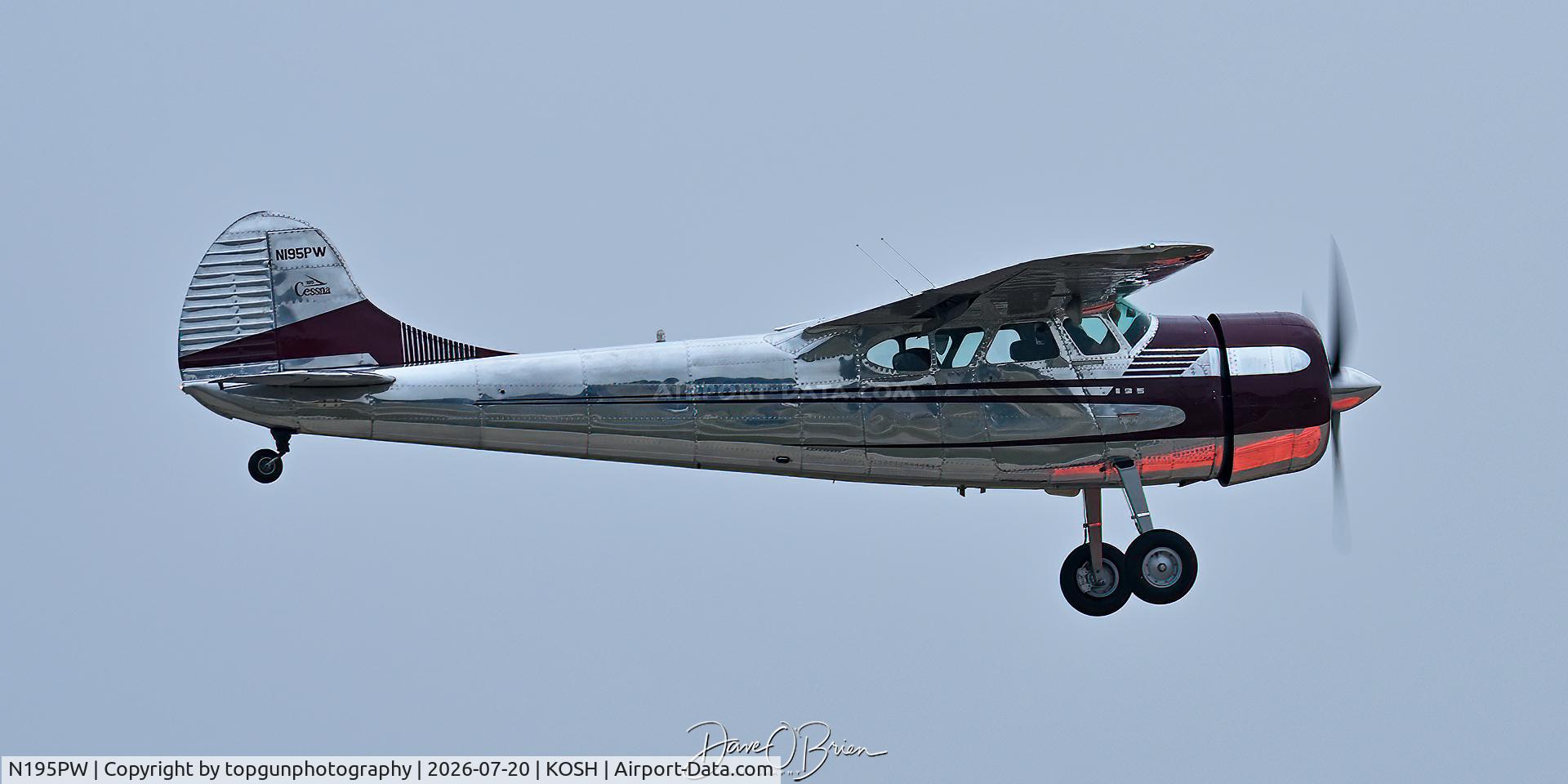 Aircraft N195PW, 1949 Cessna 190, c/n 7647, Oshkosh 26, at KOSH, photo by topgunphotography