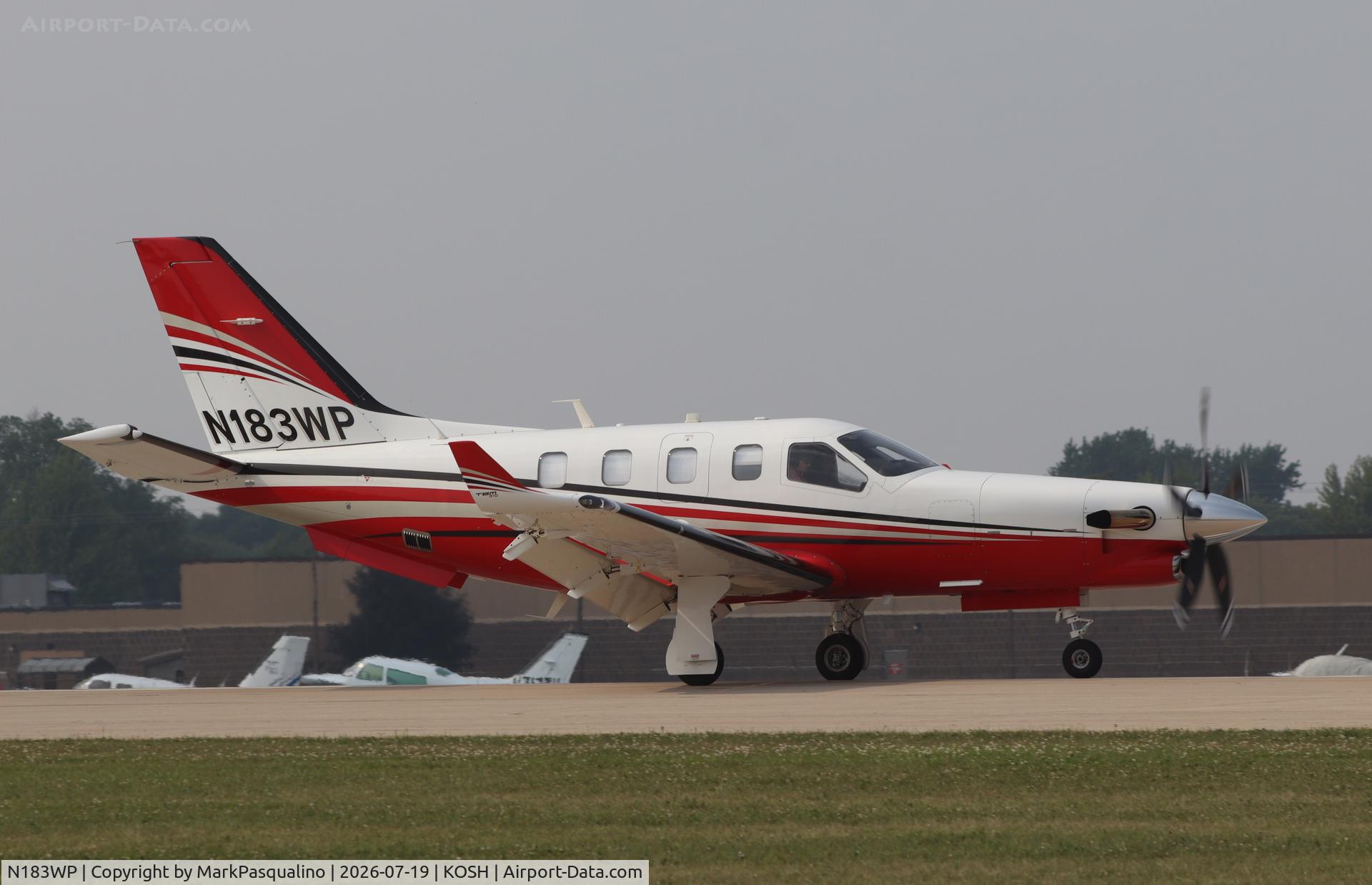 Aircraft N183WP, 2017 SOCATA TBM-700, c/n 1213, Socata TBM-930, at KOSH, photo by MarkPasqualino
