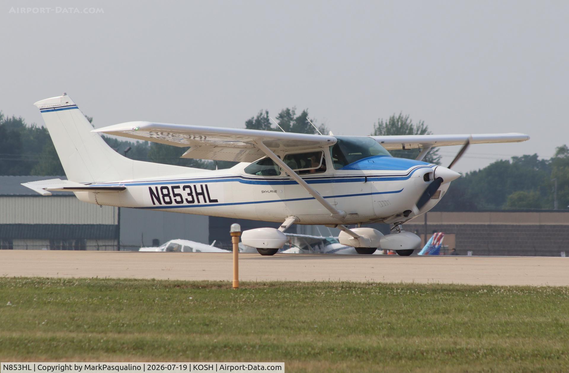 Aircraft N853HL, 1985 Cessna 182R Skylane, c/n 18268446, Cessna 182R, at KOSH, photo by MarkPasqualino