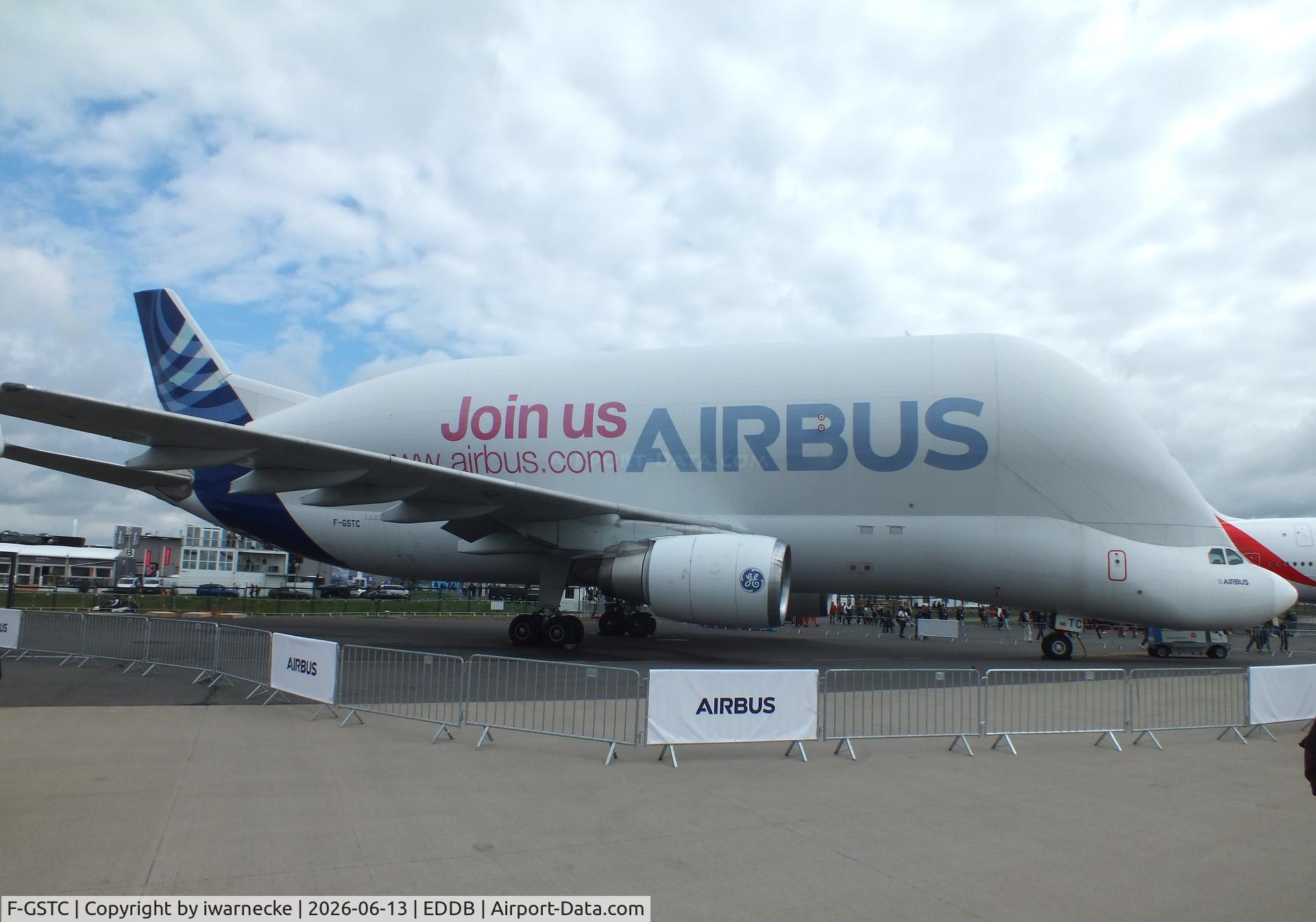 Aircraft F-GSTC, 1997 Airbus A300B4-608ST Super Transporter, c/n 765 l/n 003, Airbus A300B4-608ST Beluga at ILA 2026, Berlin, at EDDB, photo by iwarnecke
