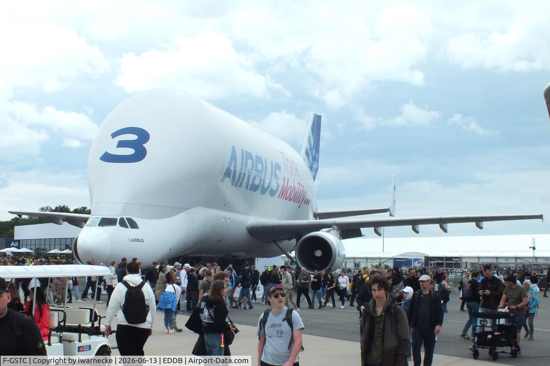 Aircraft F-GSTC, 1997 Airbus A300B4-608ST Super Transporter, c/n 765 l/n 003, Airbus A300B4-608ST Beluga at ILA 2026, Berlin, at EDDB, photo by iwarnecke