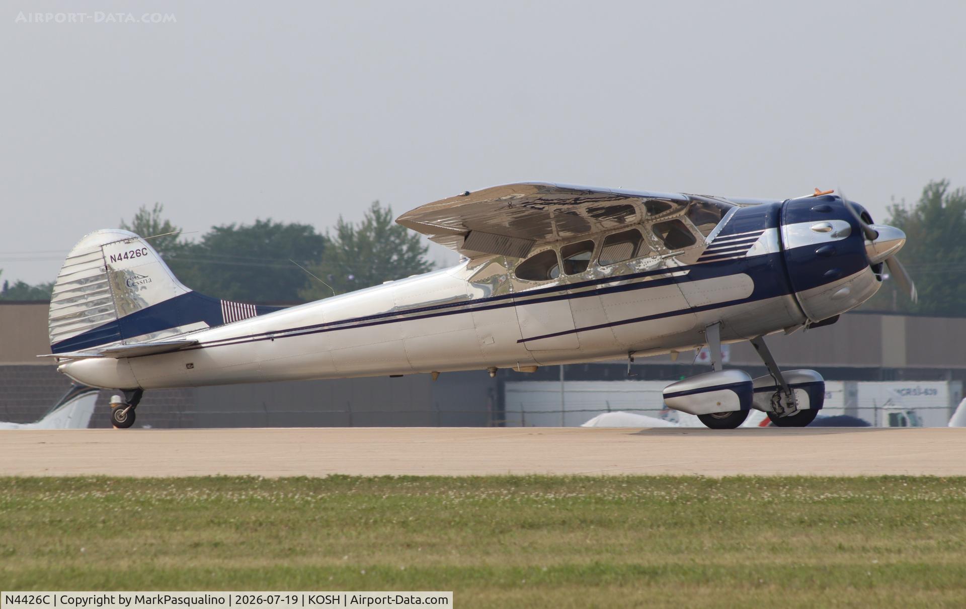 Aircraft N4426C, 1953 Cessna 195, c/n 16011, Cessna 195, at KOSH, photo by MarkPasqualino
