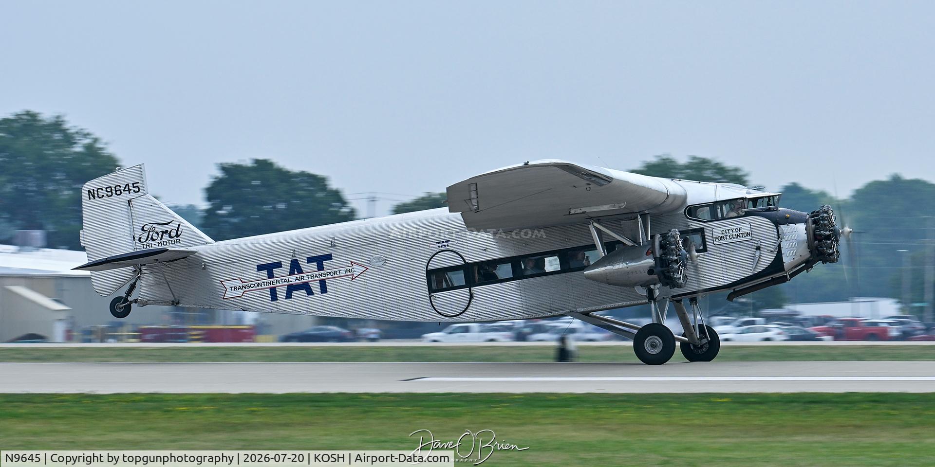 Aircraft N9645, 1928 Ford 5-AT-B Tri-Motor, c/n 8, Oshkosh 26, at KOSH, photo by topgunphotography