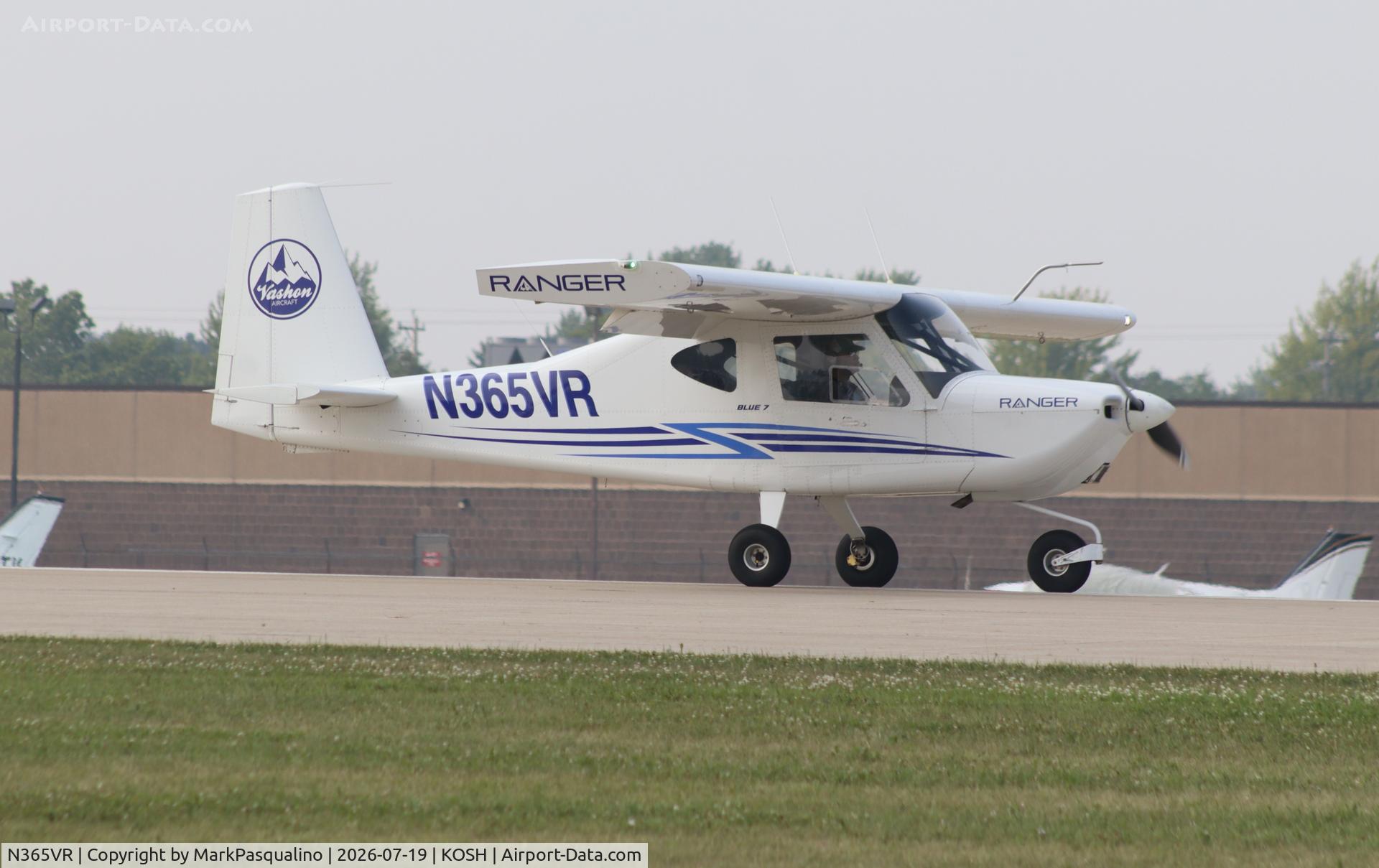 Aircraft N365VR, 2023 Vashon Ranger R7, c/n 10219, Vashon Ranger R7, at KOSH, photo by MarkPasqualino