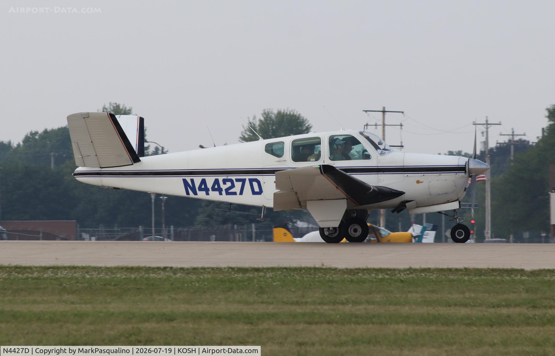 Aircraft N4427D, 1956 Beech G35 Bonanza, c/n D-4568, Beech G35, at KOSH, photo by MarkPasqualino