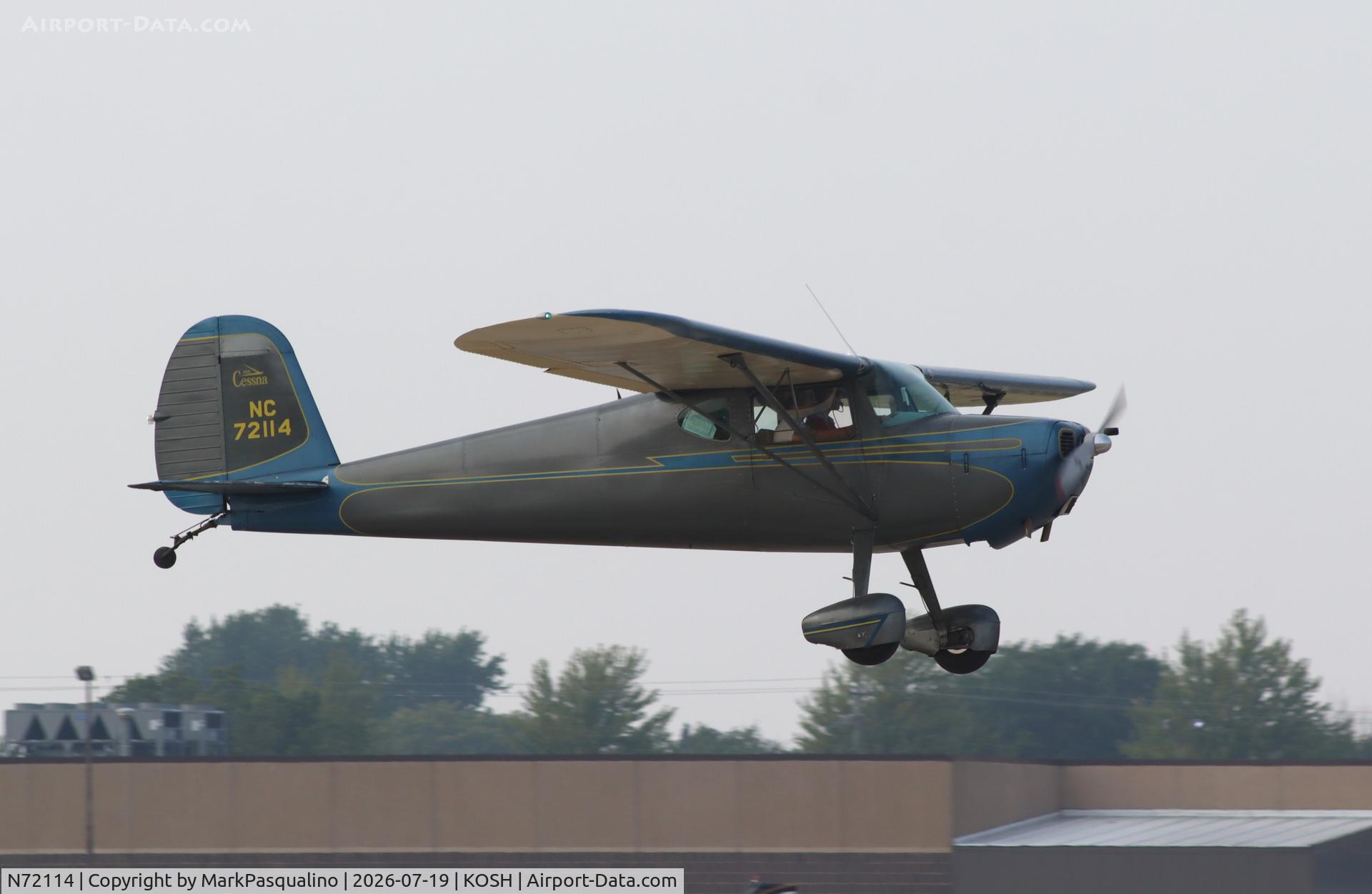 Aircraft N72114, 1946 Cessna 140, c/n 9279, Cessna 140, at KOSH, photo by MarkPasqualino