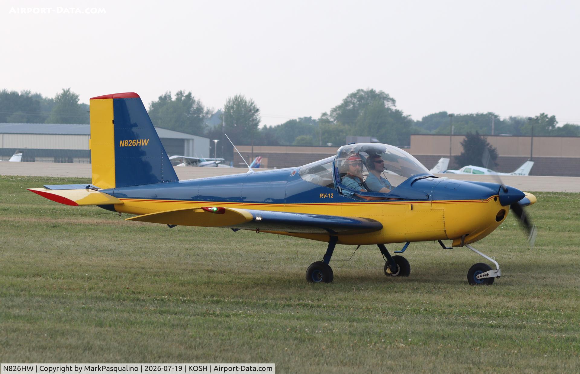 Aircraft N826HW, Vans RV-12, c/n 120246, Vans RV-12, at KOSH, photo by MarkPasqualino