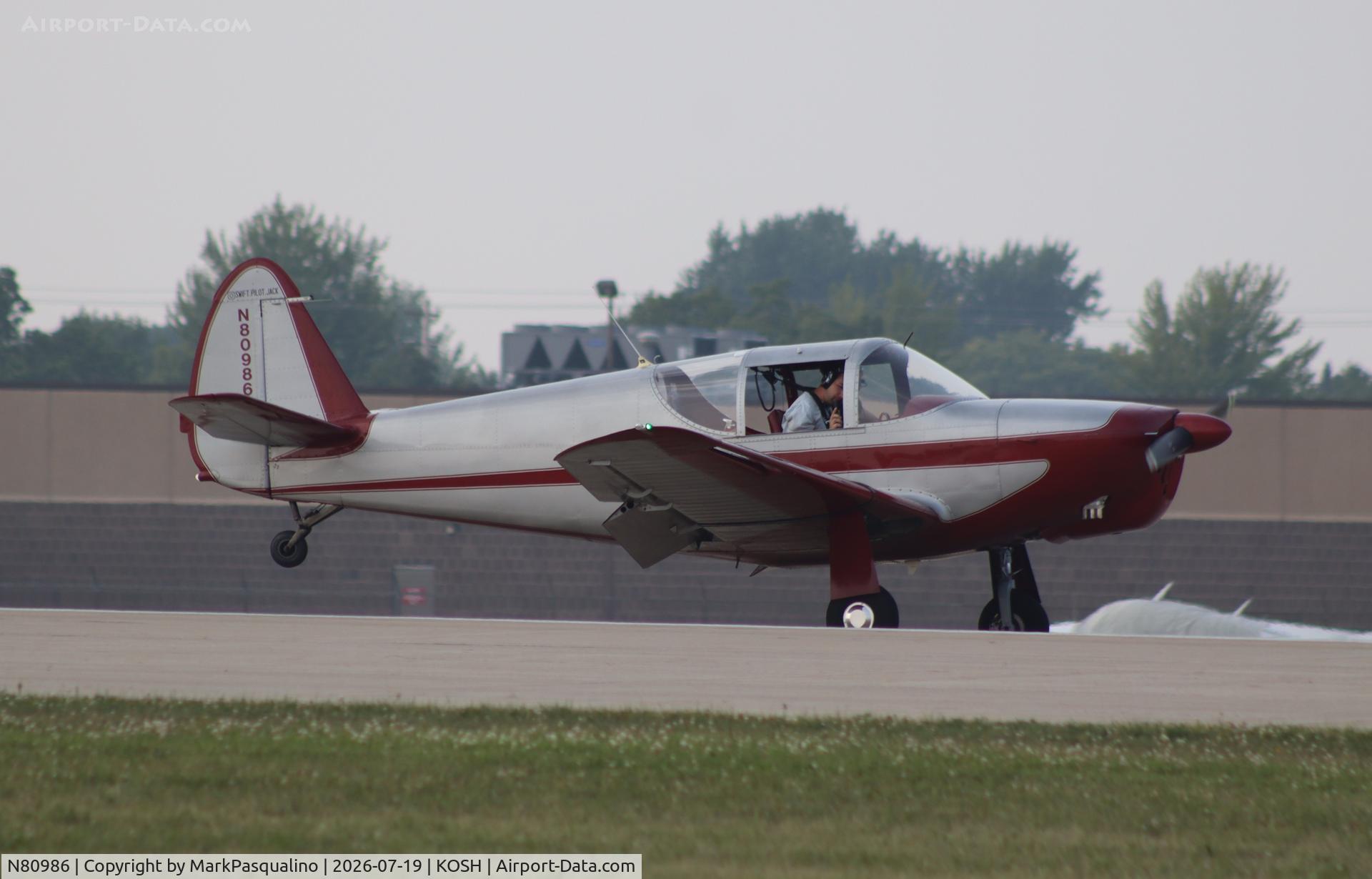 Aircraft N80986, 1946 Globe GC-1B Swift, c/n 1179, Swift GC-1B, at KOSH, photo by MarkPasqualino