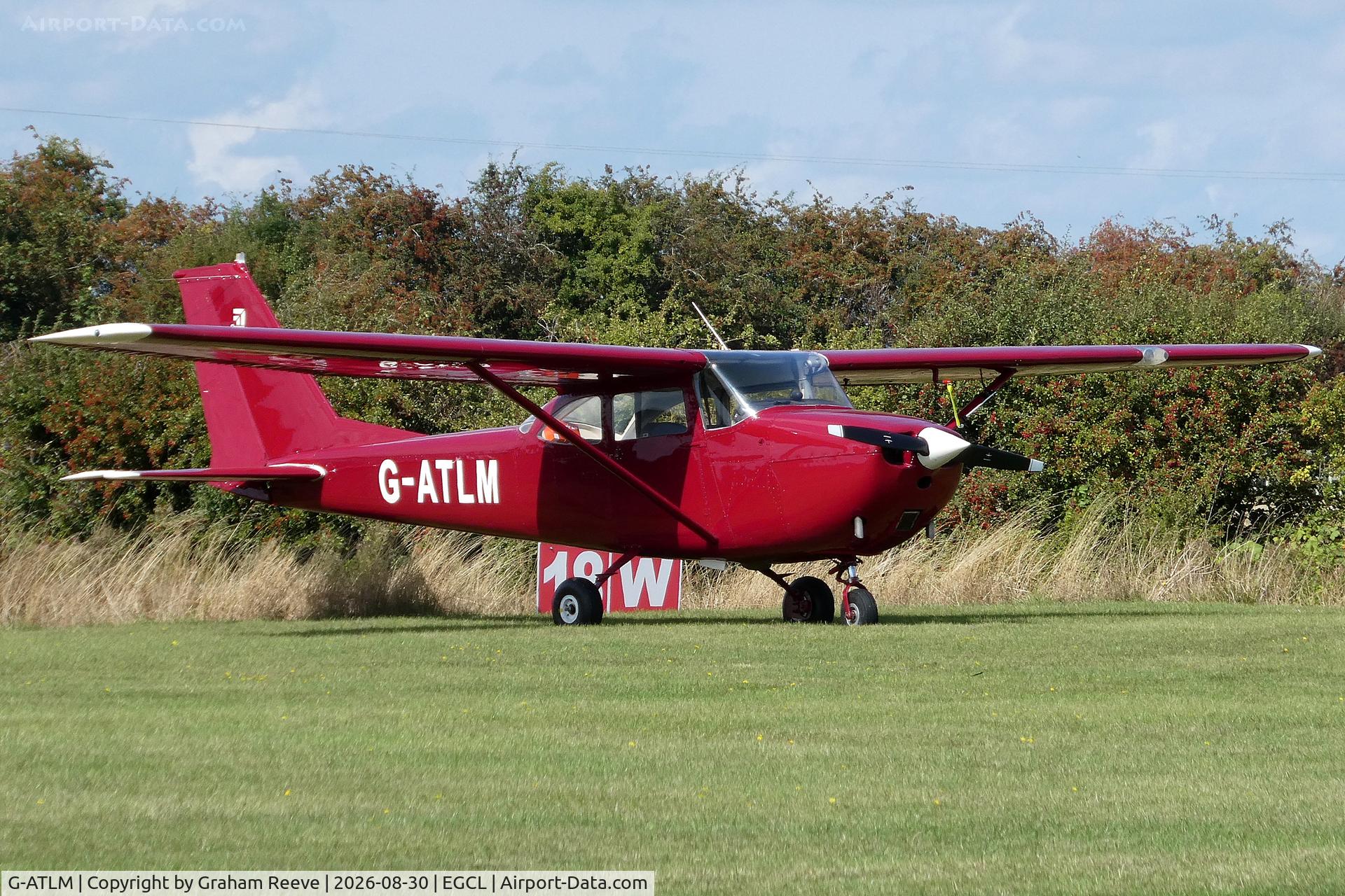 Aircraft G-ATLM, 1966 Reims Cessna F172G Skyhawk, c/n 0252, Parked at Fenland., at EGCL, photo by Graham Reeve