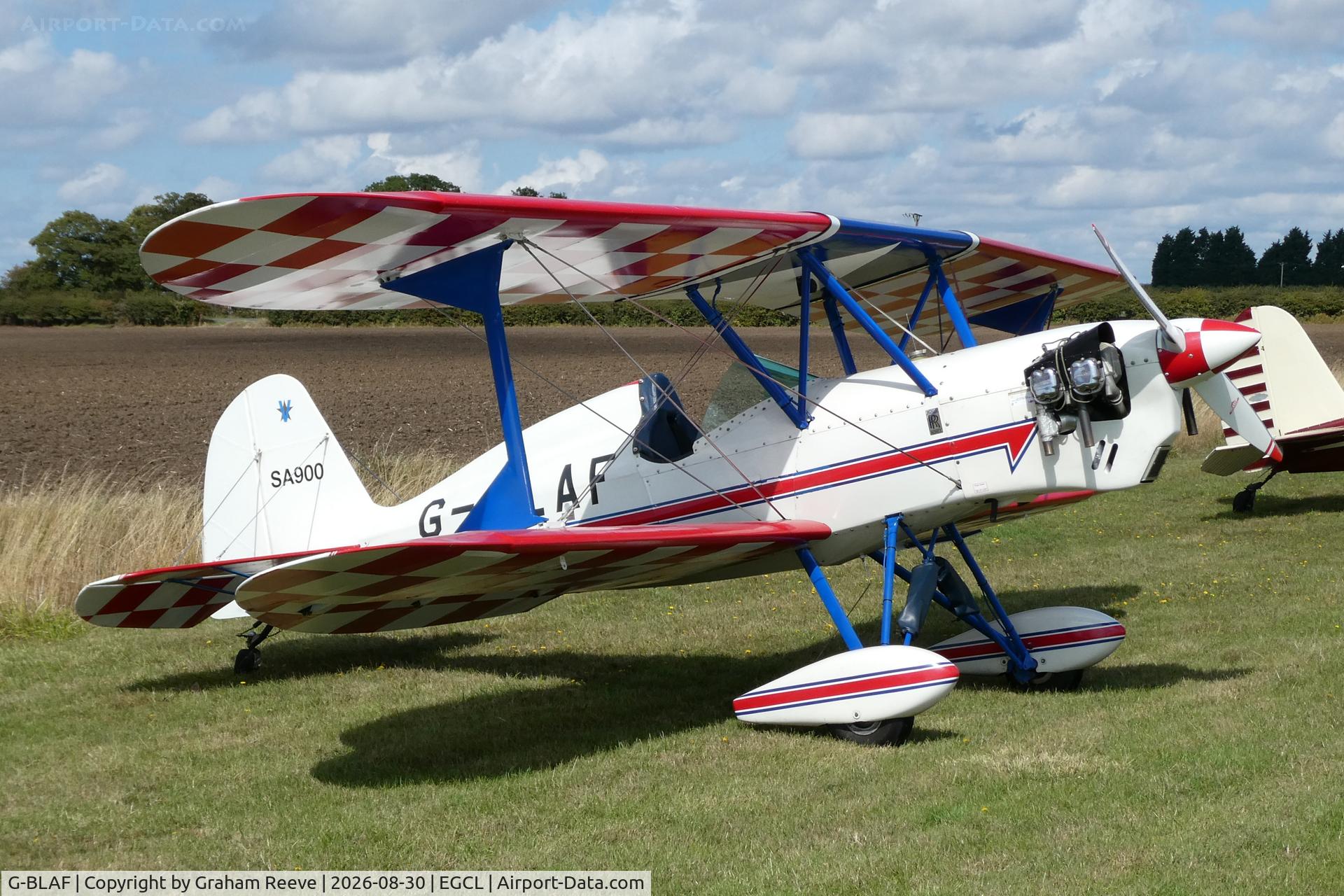 Aircraft G-BLAF, 1987 Stolp SA-900 V-Star, c/n PFA 106-10651, Parked at Fenland., at EGCL, photo by Graham Reeve