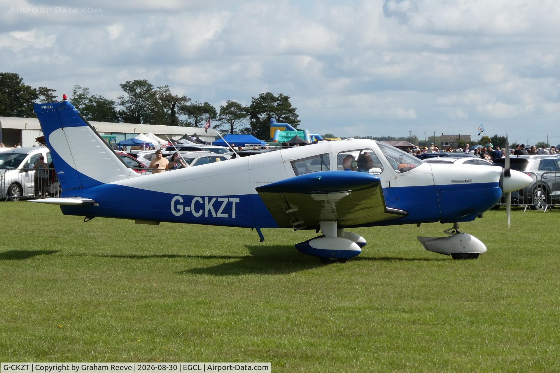 Aircraft G-CKZT, 1964 Piper PA-28-235 Cherokee Pathfinder, c/n 28-10431, Departing from Fenland., at EGCL, photo by Graham Reeve