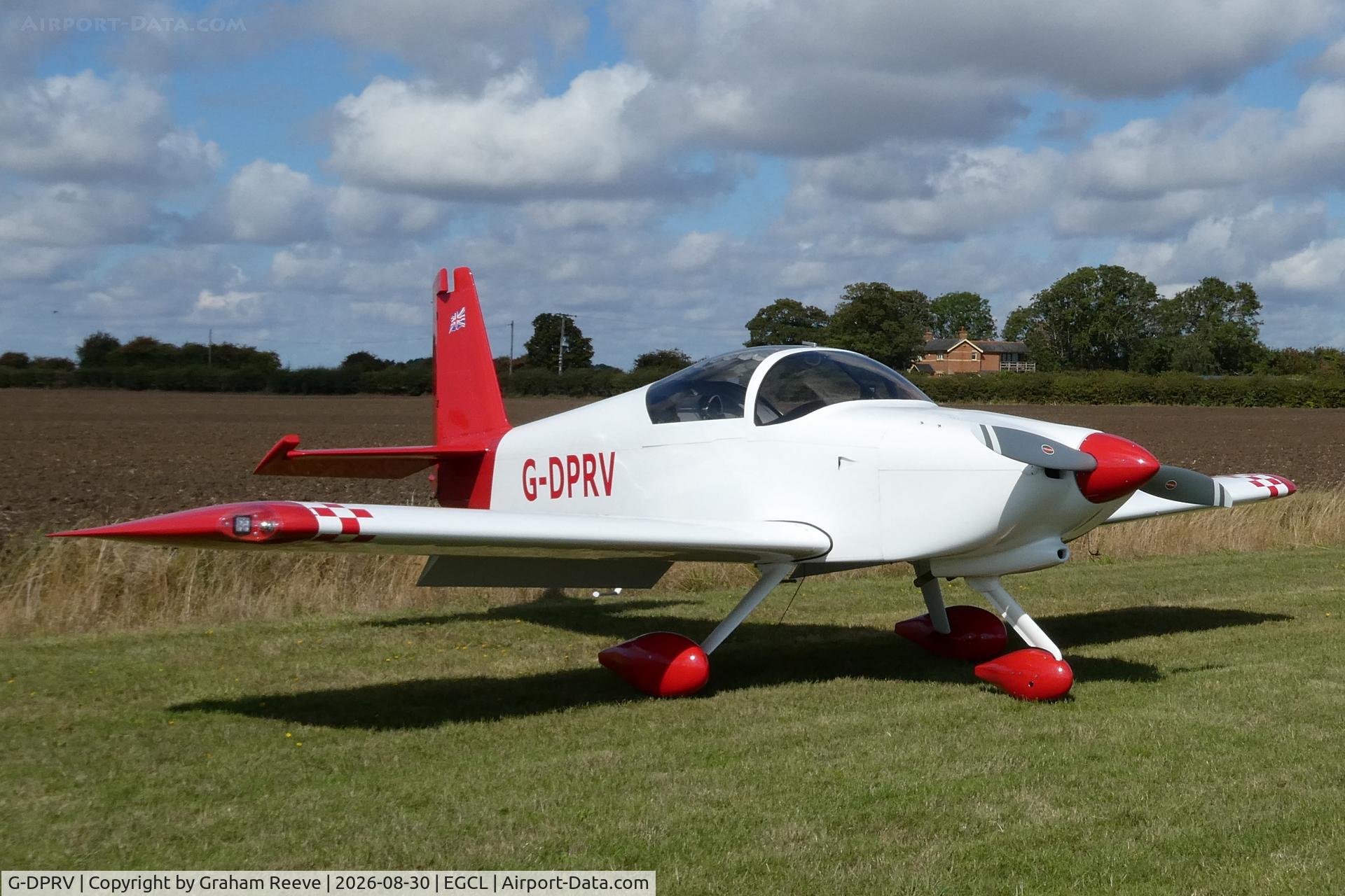 Aircraft G-DPRV, 2017 Vans RV-7A, c/n LAA 323-15455, Parked at Fenland., at EGCL, photo by Graham Reeve
