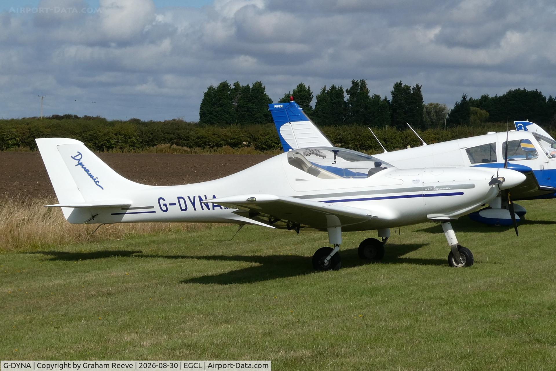 Aircraft G-DYNA, 2006 Aerospool WT-9 Dynamic, c/n DY135/2006, Parked at Fenland., at EGCL, photo by Graham Reeve