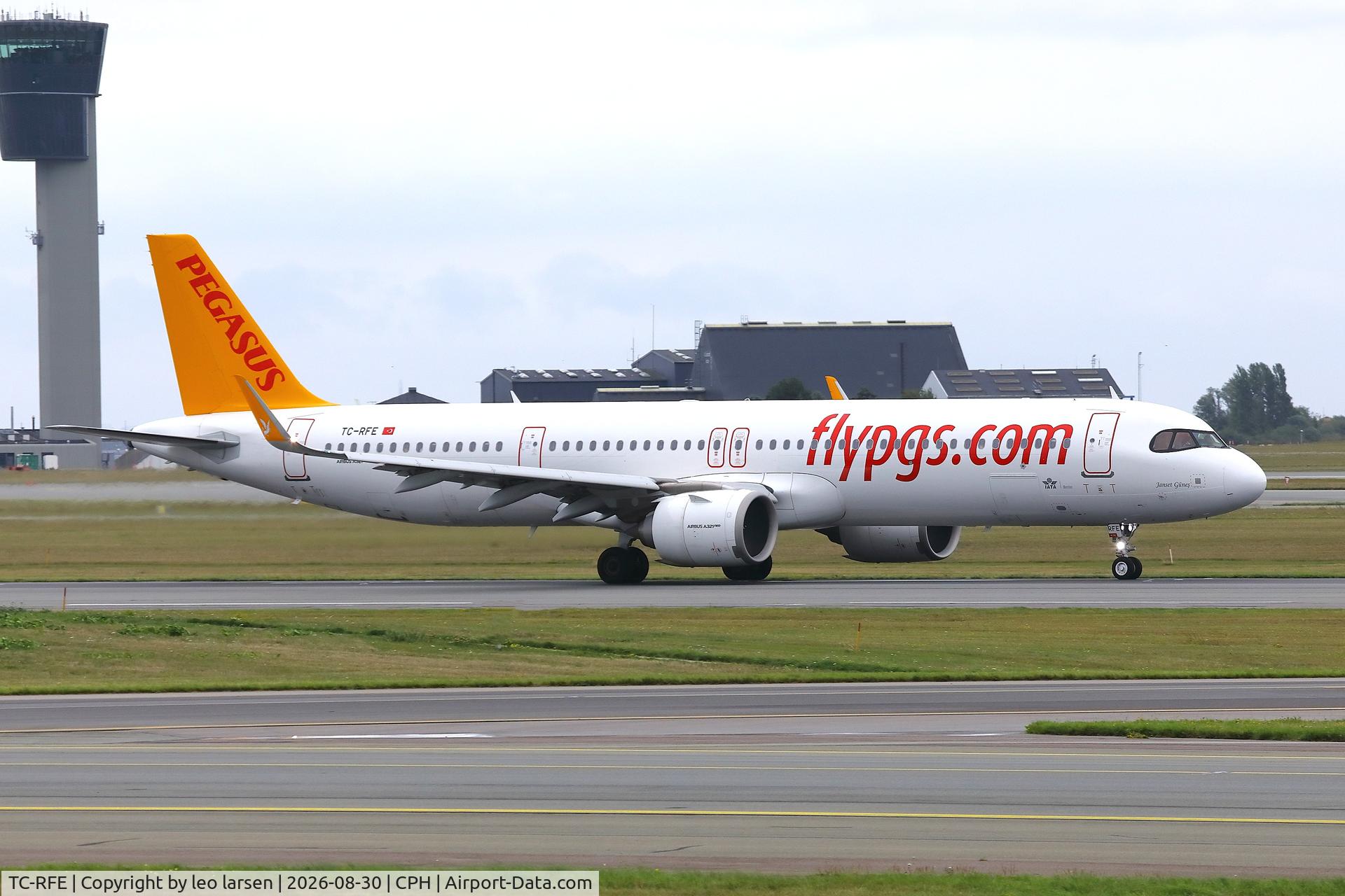Aircraft TC-RFE, 2024 Airbus A321-251NX, c/n 12073, Copenhagen 30.8.2026, at CPH, photo by leo larsen