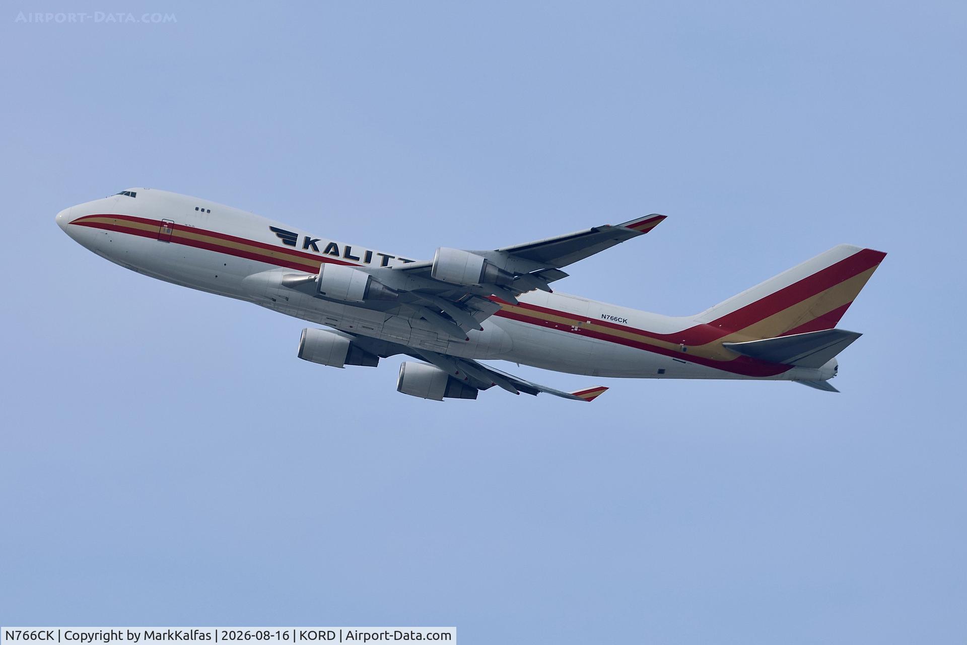 Aircraft N766CK, 2005 Boeing 747-481F, c/n 34016, B744 Kalitta Air Boeing 747-481F N766CK departing 28R KORD, at KORD, photo by MarkKalfas