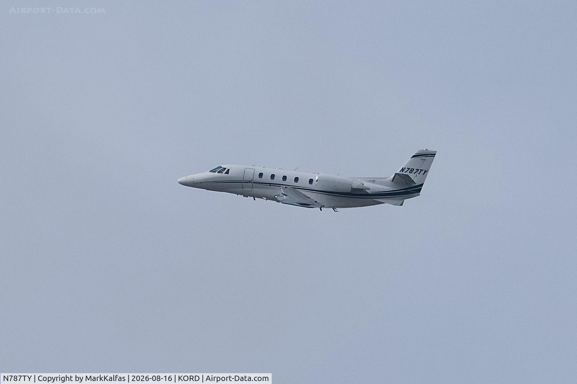 Aircraft N787TY, Cessna 560XL, c/n 560-6091, C56X LIFE LOGISTICS LLC CESSNA 560XL N787XL Departing 27L KORD, at KORD, photo by MarkKalfas