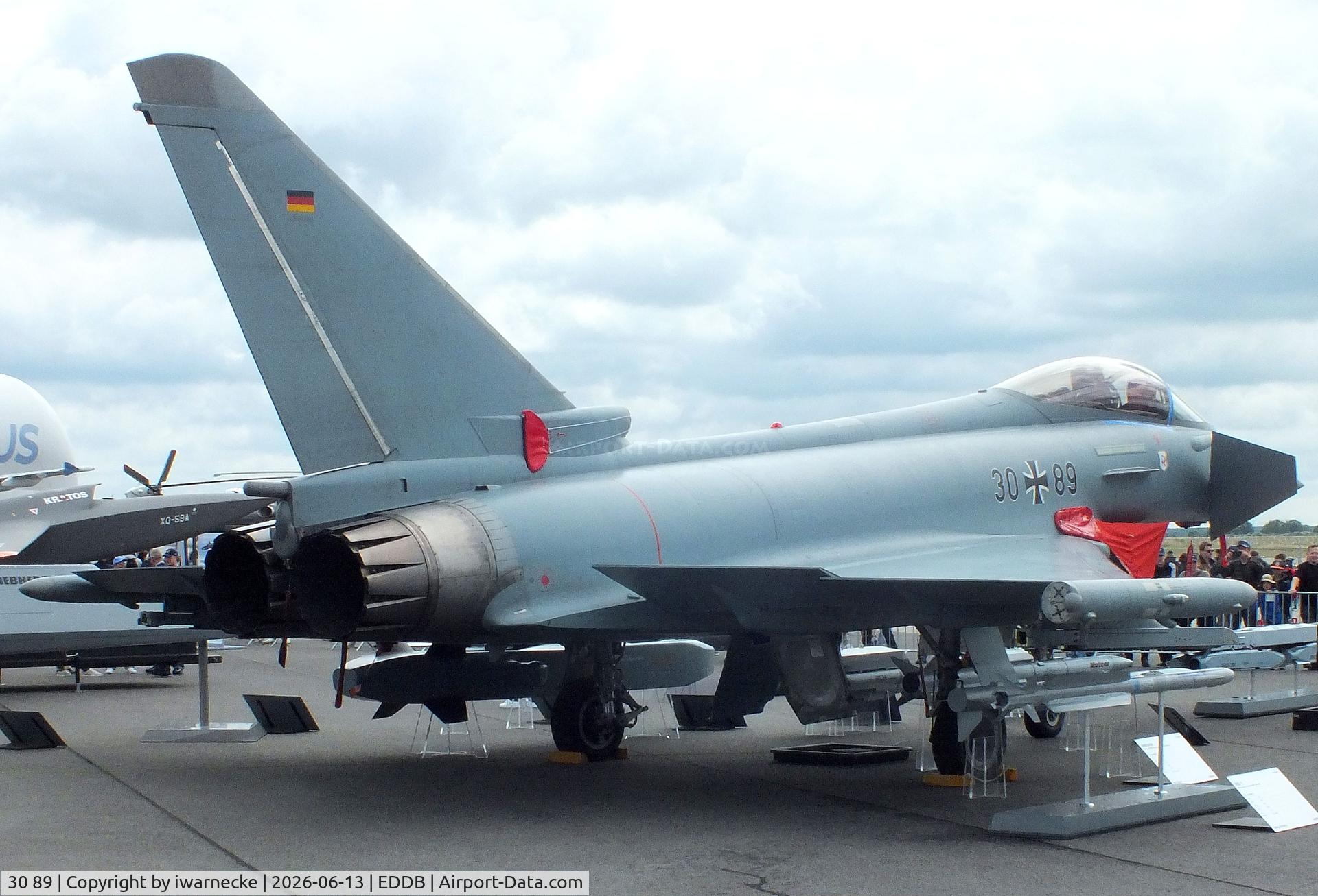 Aircraft 30 89, 2012 Eurofighter EF-2000 Typhoon S, c/n GS068, Eurofighter EF2000 of the Luftwaffe (German Air Force) at ILA 2026, Berlin, at EDDB, photo by iwarnecke