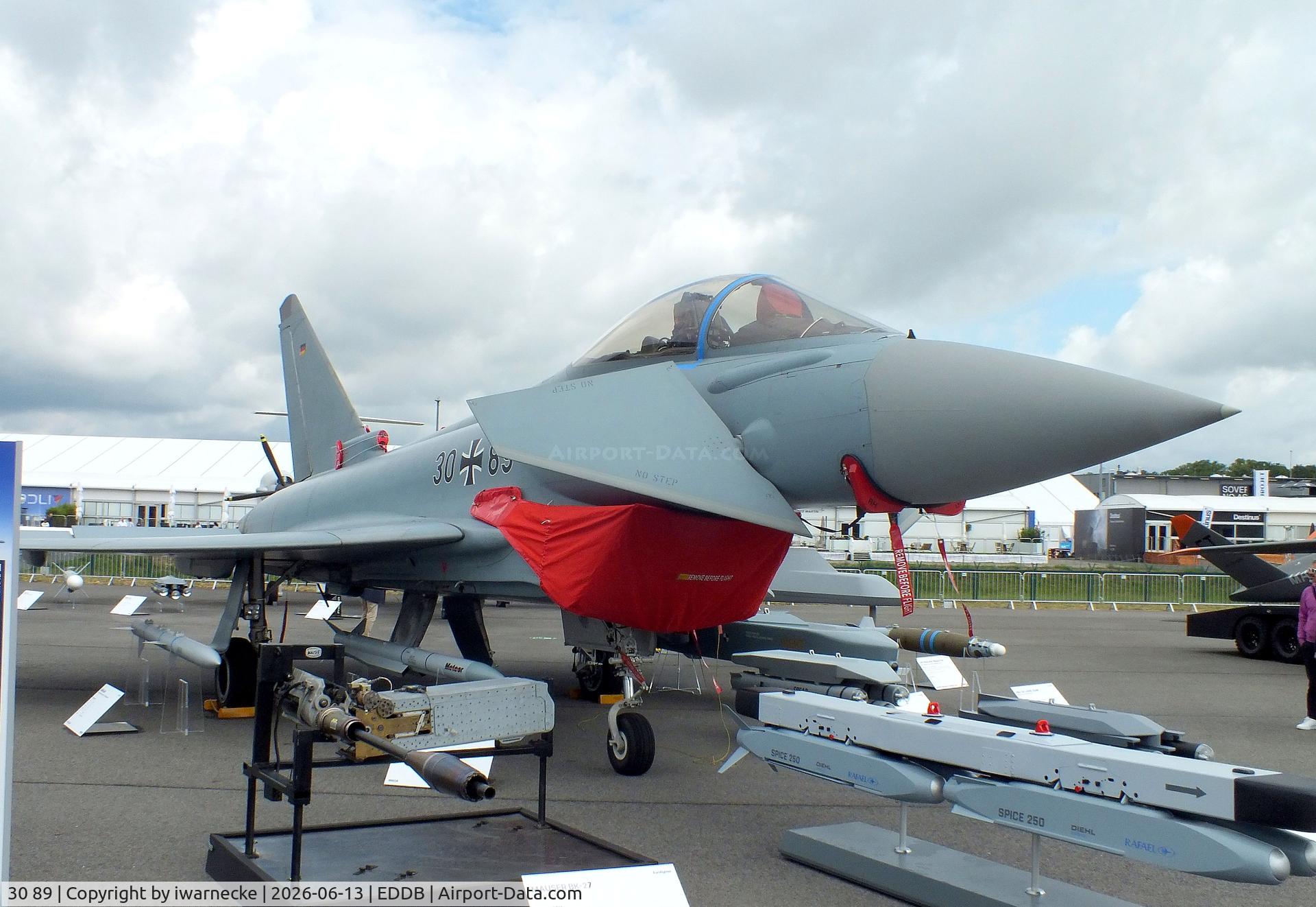 Aircraft 30 89, 2012 Eurofighter EF-2000 Typhoon S, c/n GS068, Eurofighter EF2000 of the Luftwaffe (German Air Force) at ILA 2026, Berlin, at EDDB, photo by iwarnecke