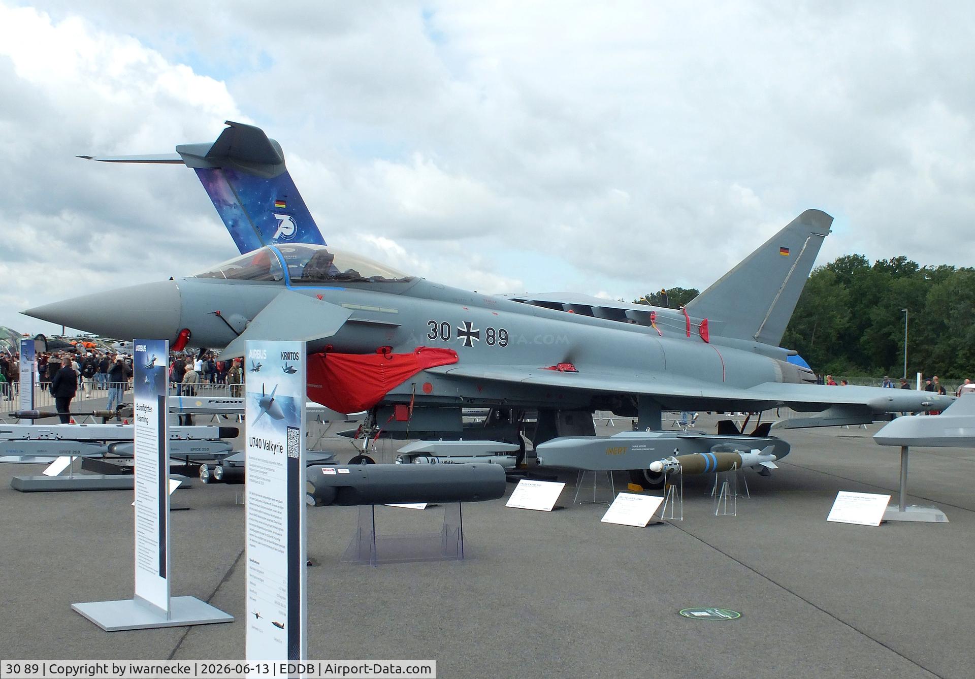 Aircraft 30 89, 2012 Eurofighter EF-2000 Typhoon S, c/n GS068, Eurofighter EF2000 of the Luftwaffe (German Air Force) at ILA 2026, Berlin, at EDDB, photo by iwarnecke