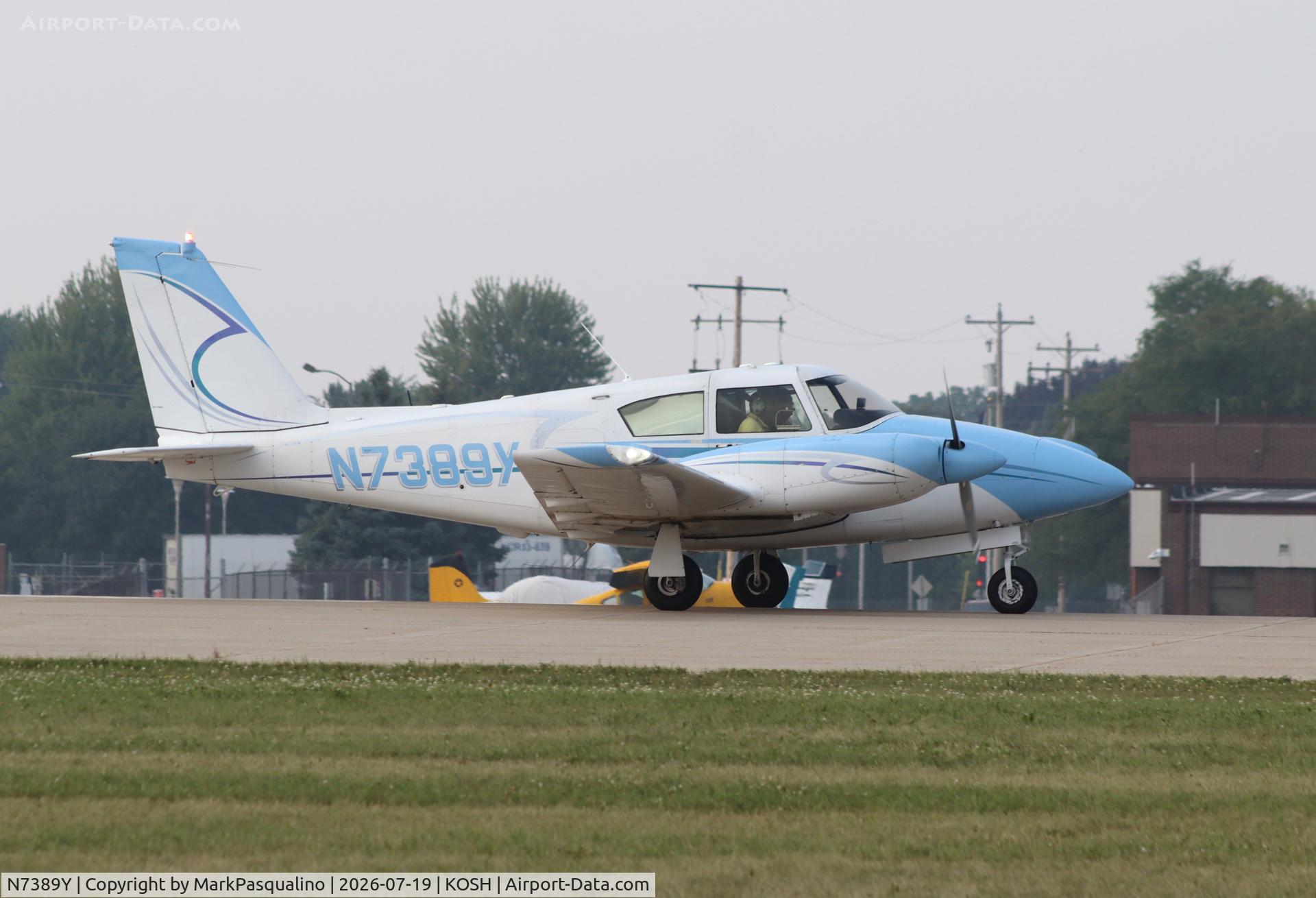 Aircraft N7389Y, 1964 Piper PA-30 Twin Comanche, c/n 30-444, Piper PA-30, at KOSH, photo by MarkPasqualino