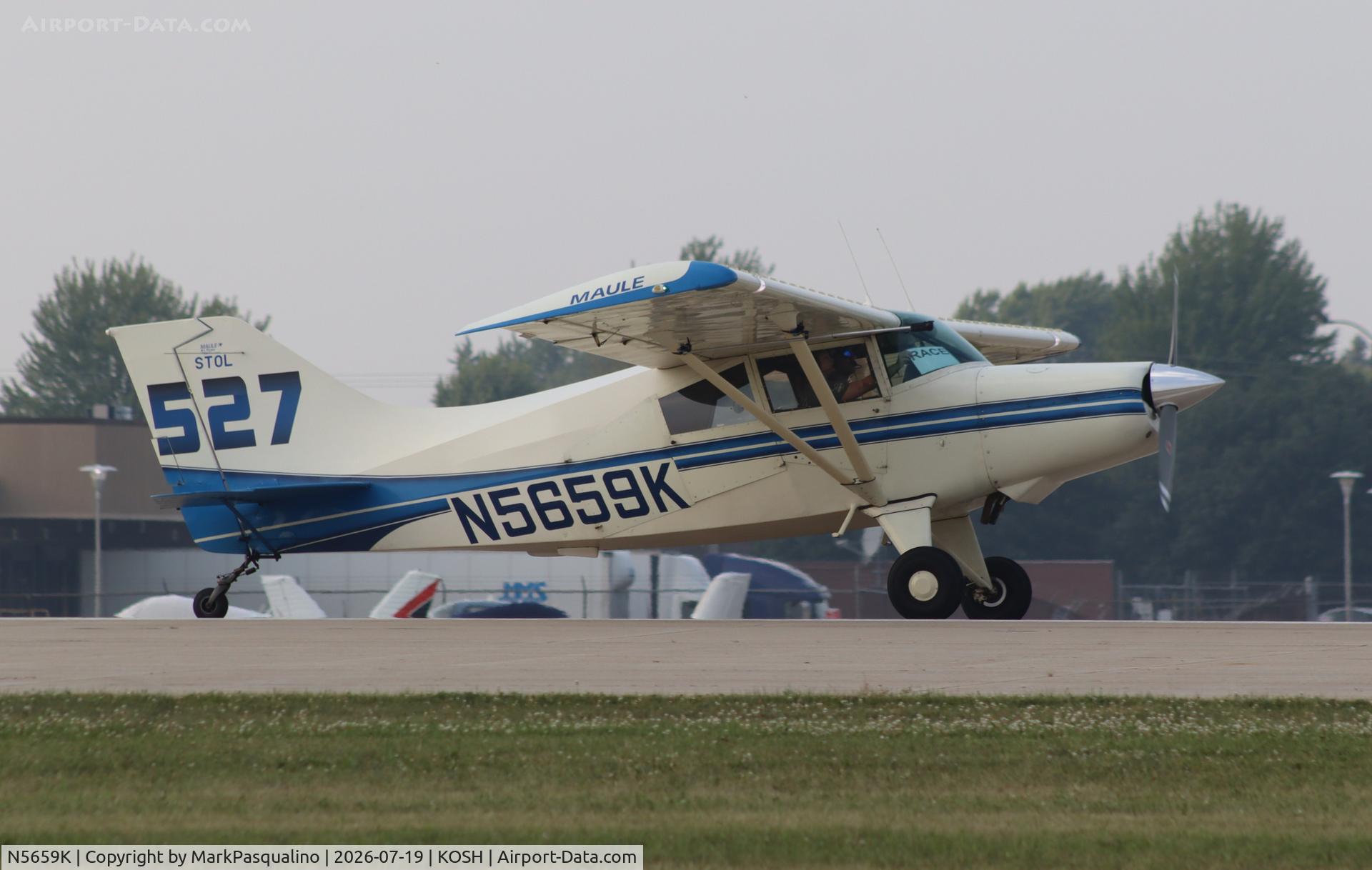 Aircraft N5659K, 1985 Maule M-5-180C, c/n 8058C, Maule M5-180C, at KOSH, photo by MarkPasqualino