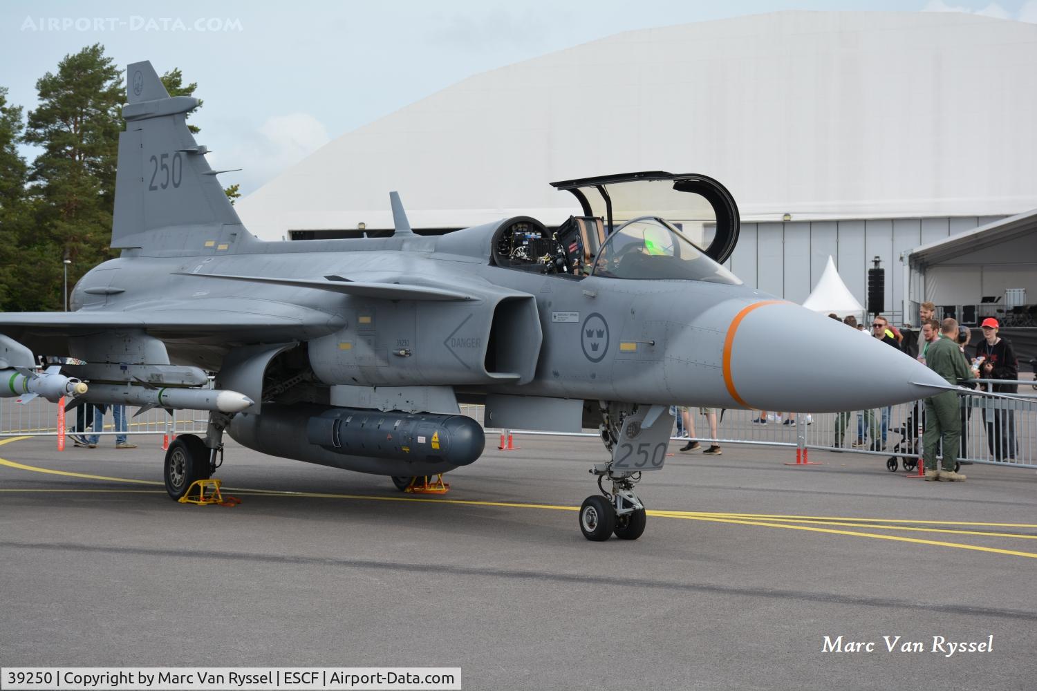Aircraft 39250, Saab JAS-39C Gripen, c/n 39250, At Malmen Air Base on 22-08-2026., at ESCF, photo by Marc Van Ryssel