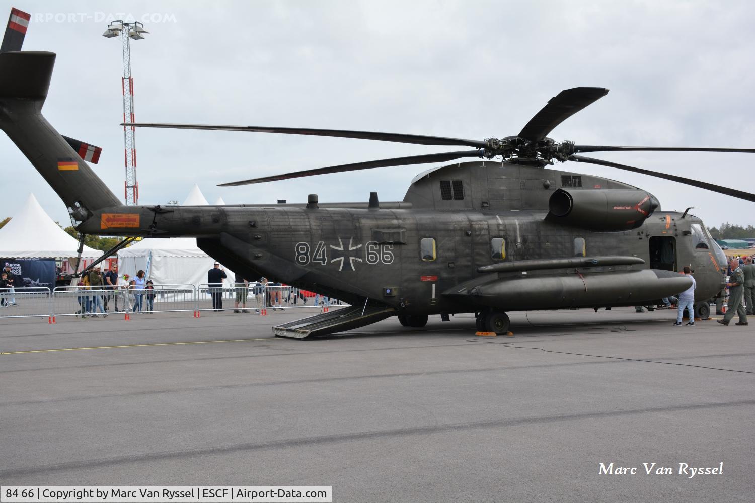 Aircraft 84 66, Sikorsky (VFW Fokker) CH-53G, c/n V65-064, At Malmen Air Base on 22-08-2026., at ESCF, photo by Marc Van Ryssel