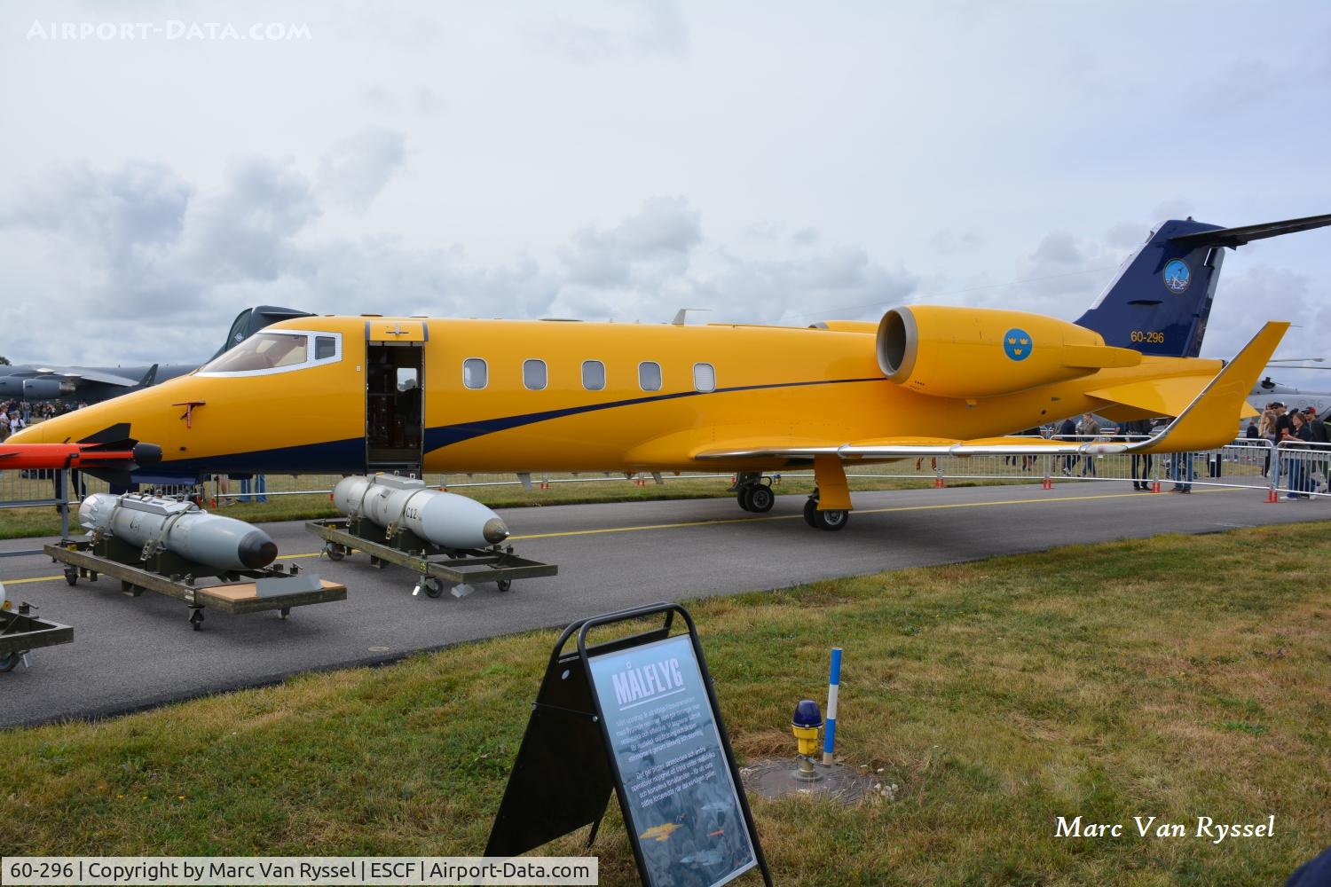 Aircraft 60-296, 2005 Learjet Inc 60, c/n 296, At Malmen Air Base on 22-08-2026., at ESCF, photo by Marc Van Ryssel