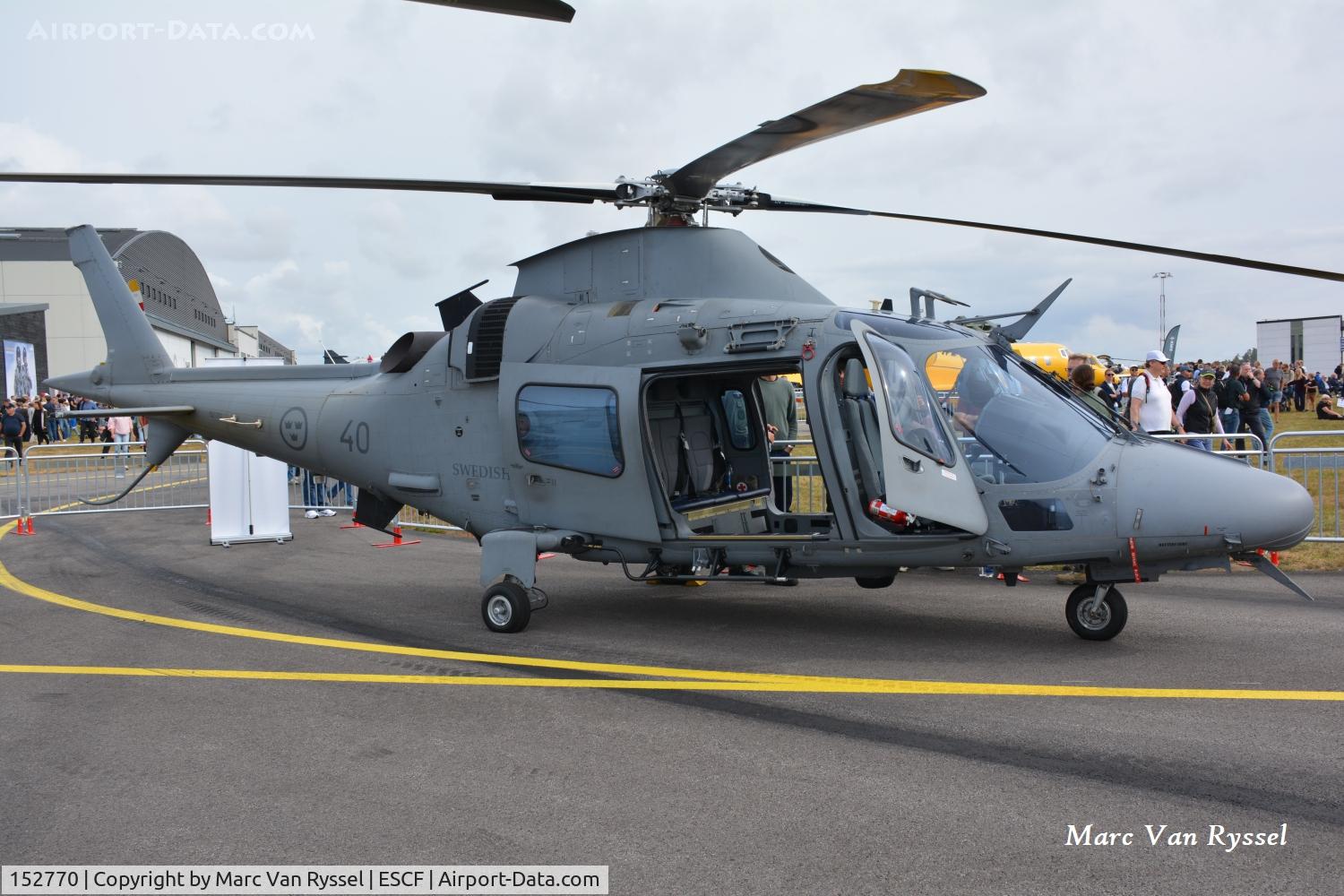 Aircraft 152770, Agusta Hkp15B (A-109E LUH), c/n 13770, At Malmen Air Base on 22-08-2026., at ESCF, photo by Marc Van Ryssel