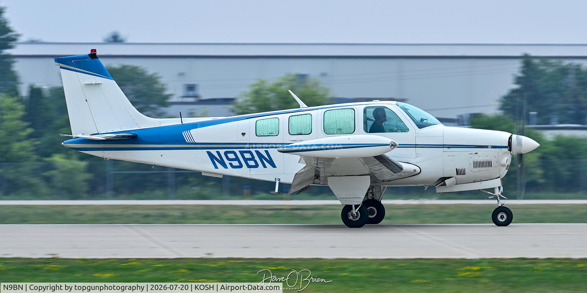 Aircraft N9BN, 1982 Beech A36 Bonanza 36, c/n E-2046, Oshkosh 26, at KOSH, photo by topgunphotography