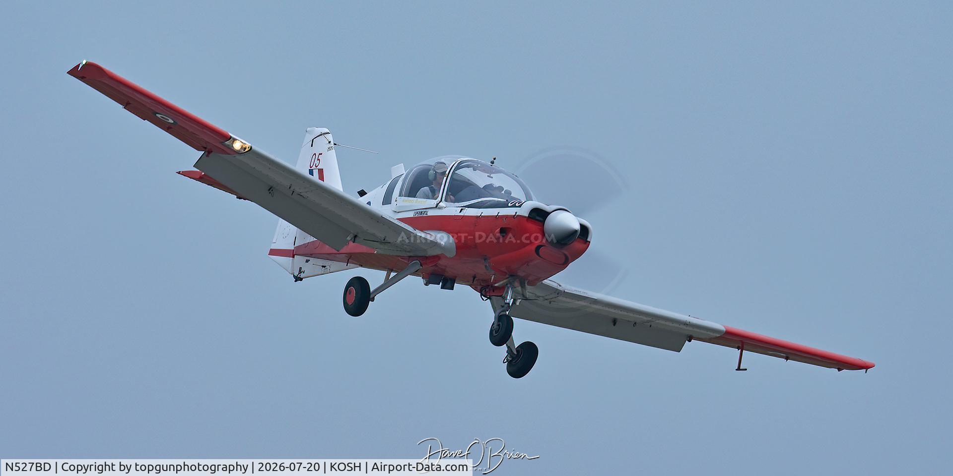 Aircraft N527BD, 1973 Scottish Aviation Bulldog T.1, c/n BH120/213, Oshkosh 26, at KOSH, photo by topgunphotography