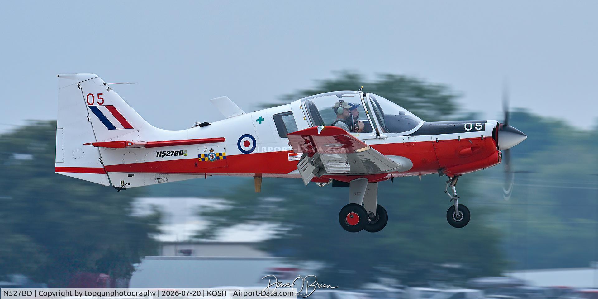Aircraft N527BD, 1973 Scottish Aviation Bulldog T.1, c/n BH120/213, Oshkosh 26, at KOSH, photo by topgunphotography