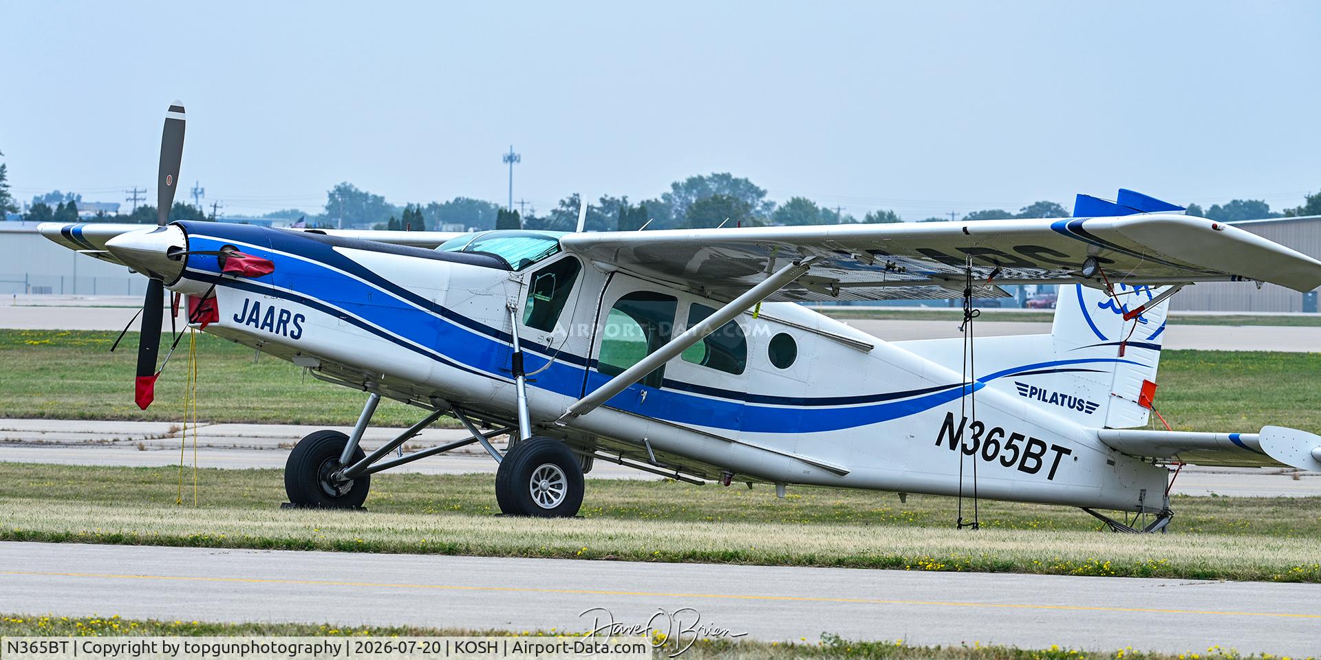 Aircraft N365BT, 1971 Pilatus PC-6/B2-H4 Turbo Porter, c/n 729, Oshkosh 26 Jump Plane, at KOSH, photo by topgunphotography