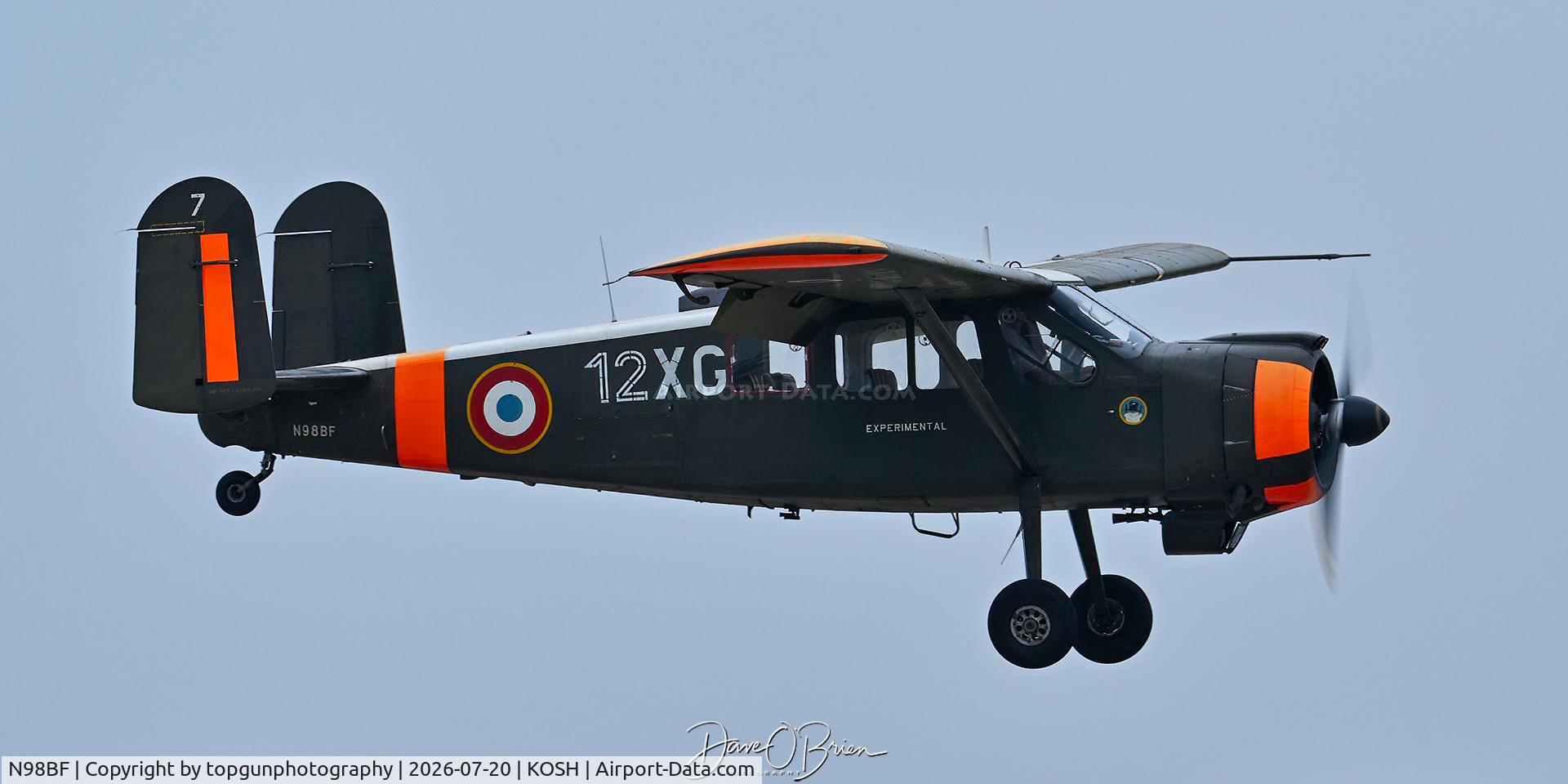 Aircraft N98BF, Max Holste MH-1521M Broussard, c/n 7, Oshkosh 26, at KOSH, photo by topgunphotography